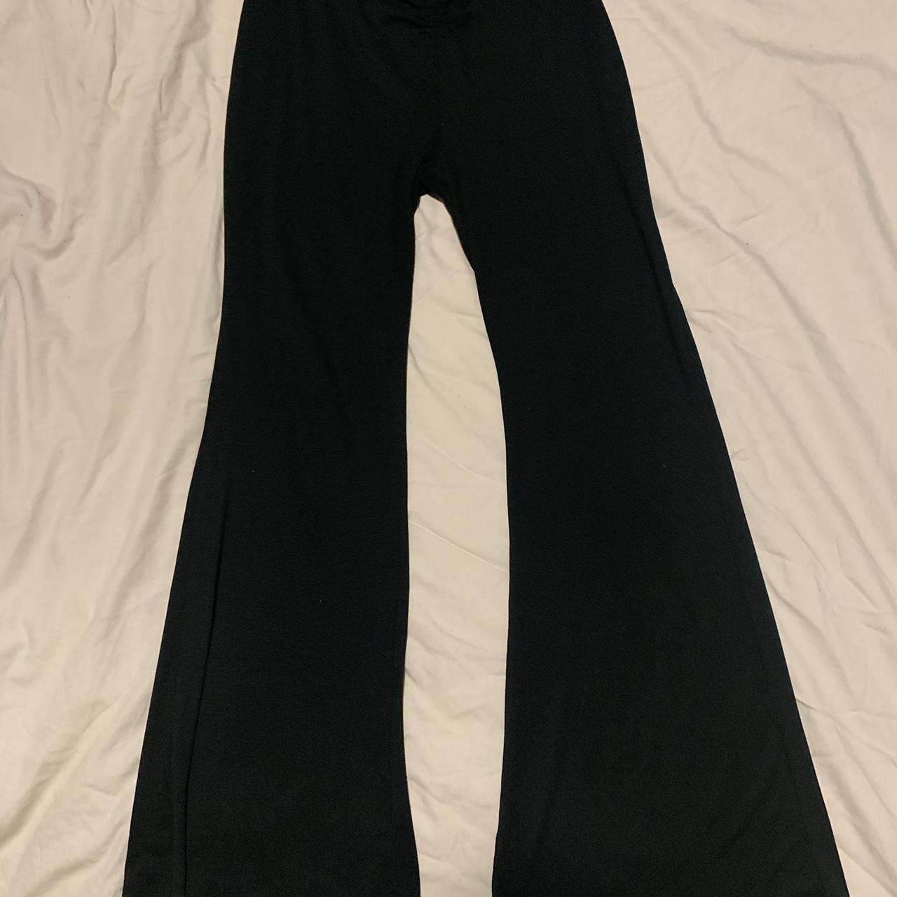 Large black flared leggings - Depop