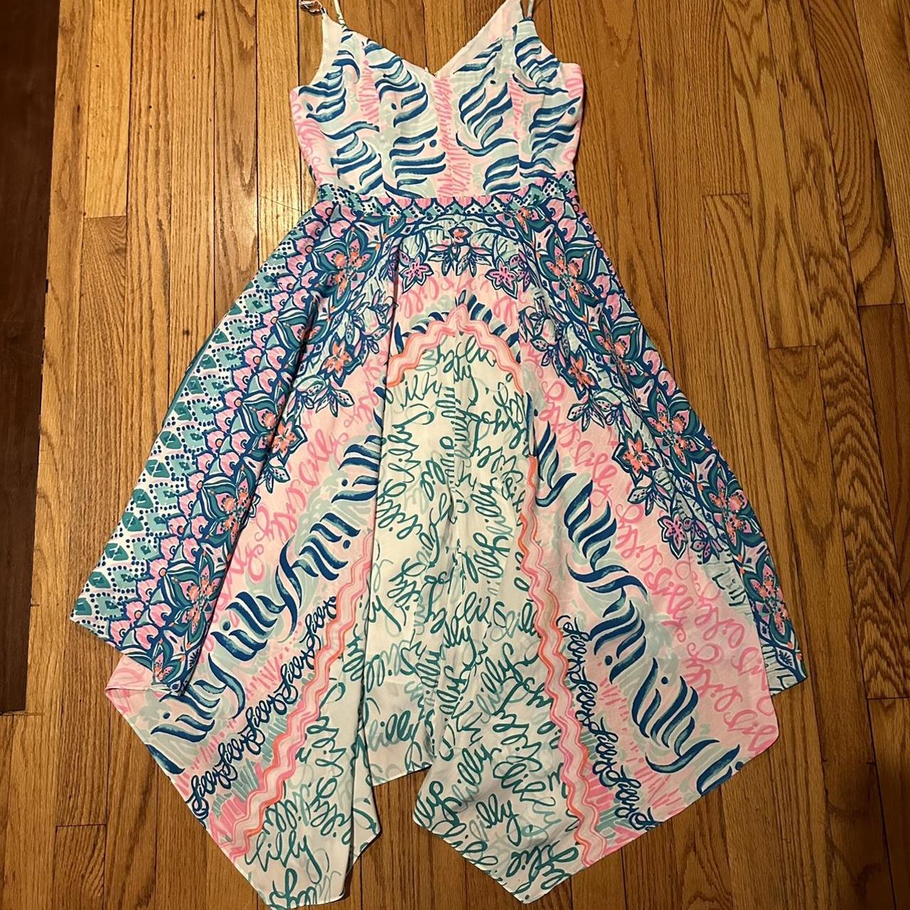 Lilly pulitzer pink and clearance blue dress