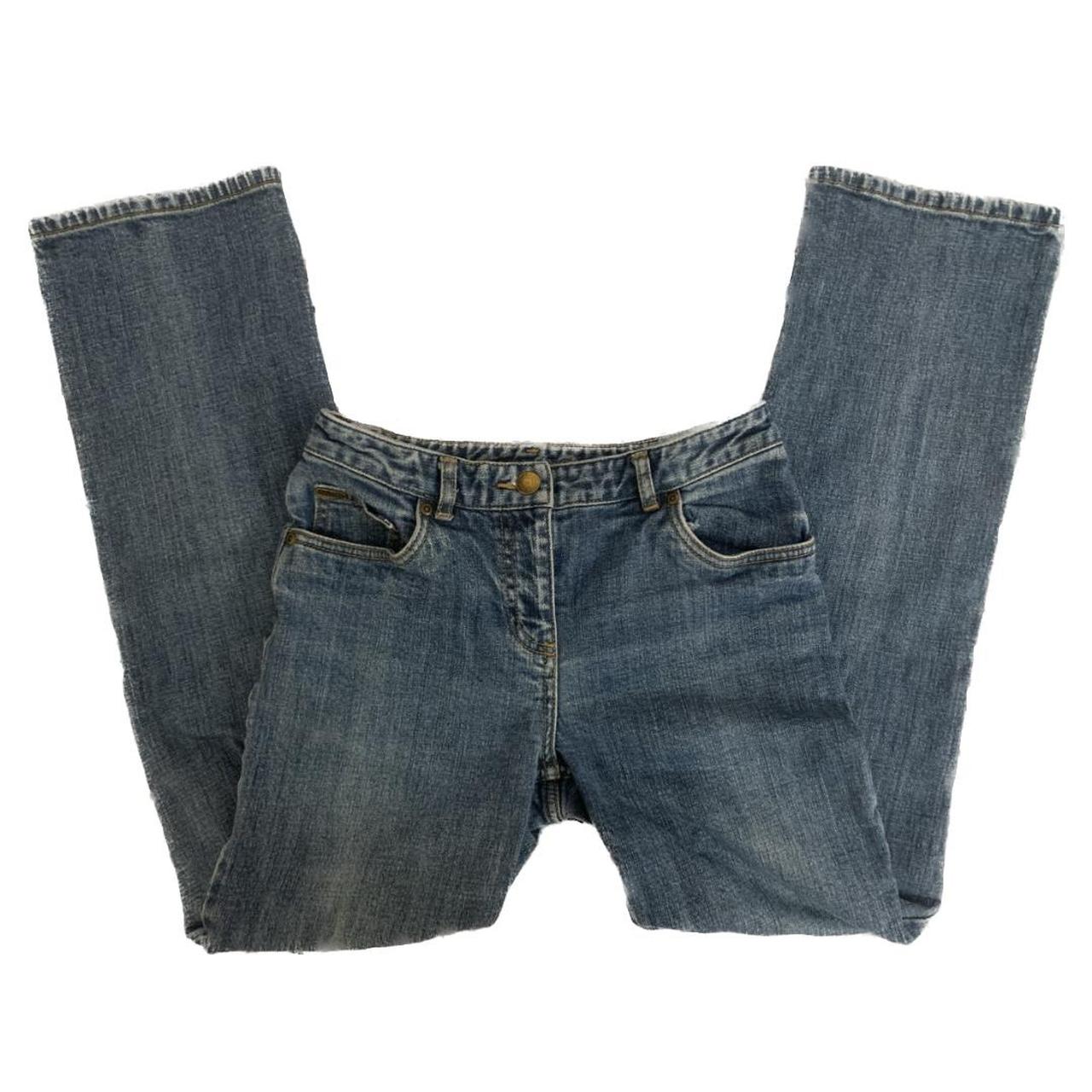 low/mid rise straight leg jeans short girl... Depop