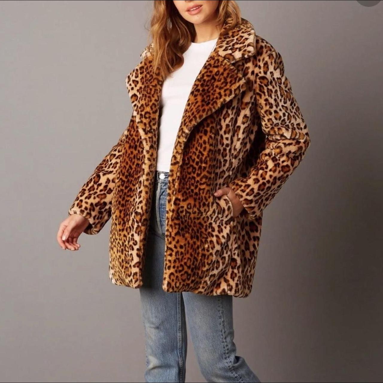 Anthropologie Women's Faux Fur Duster Jacket