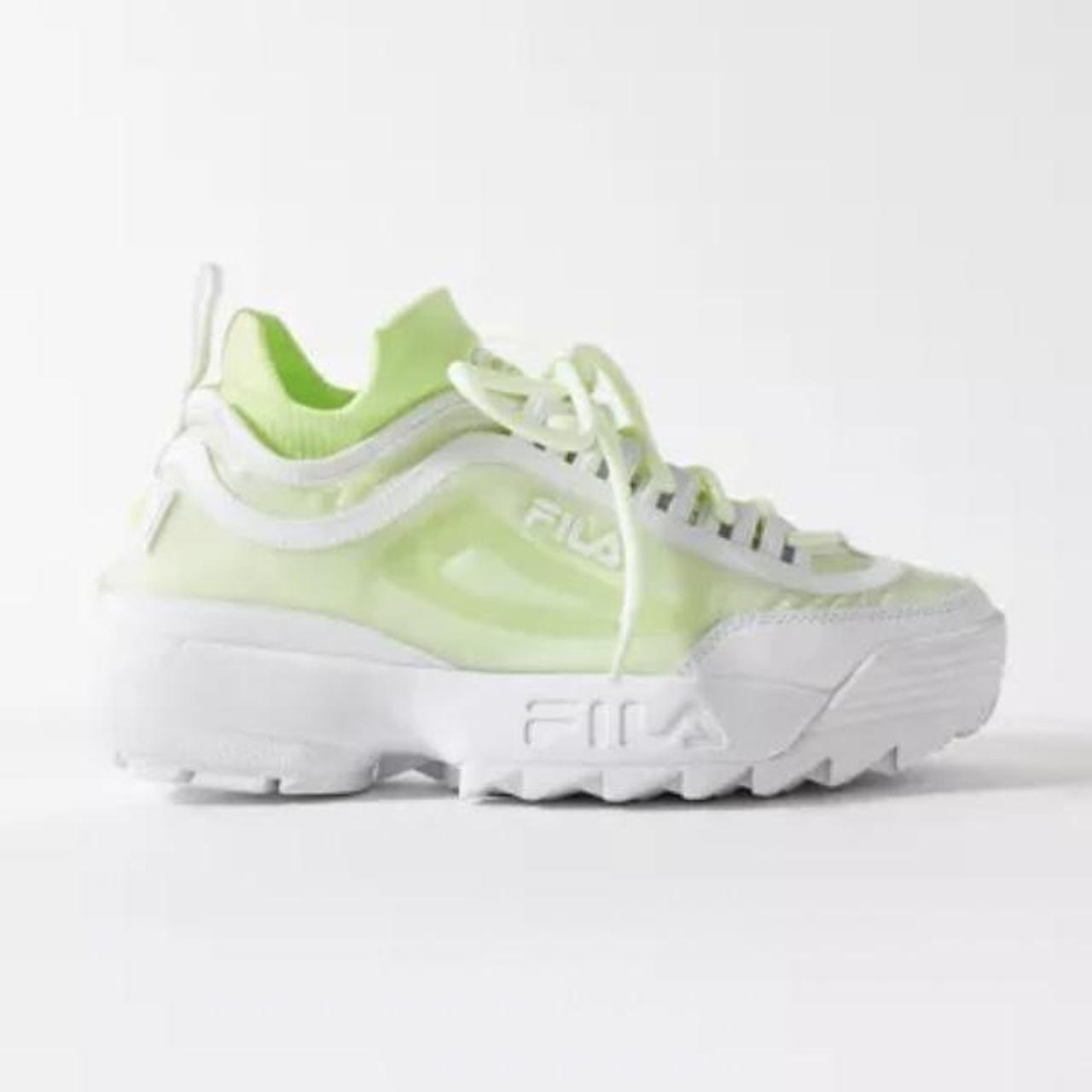 Lime green fila clearance sneakers