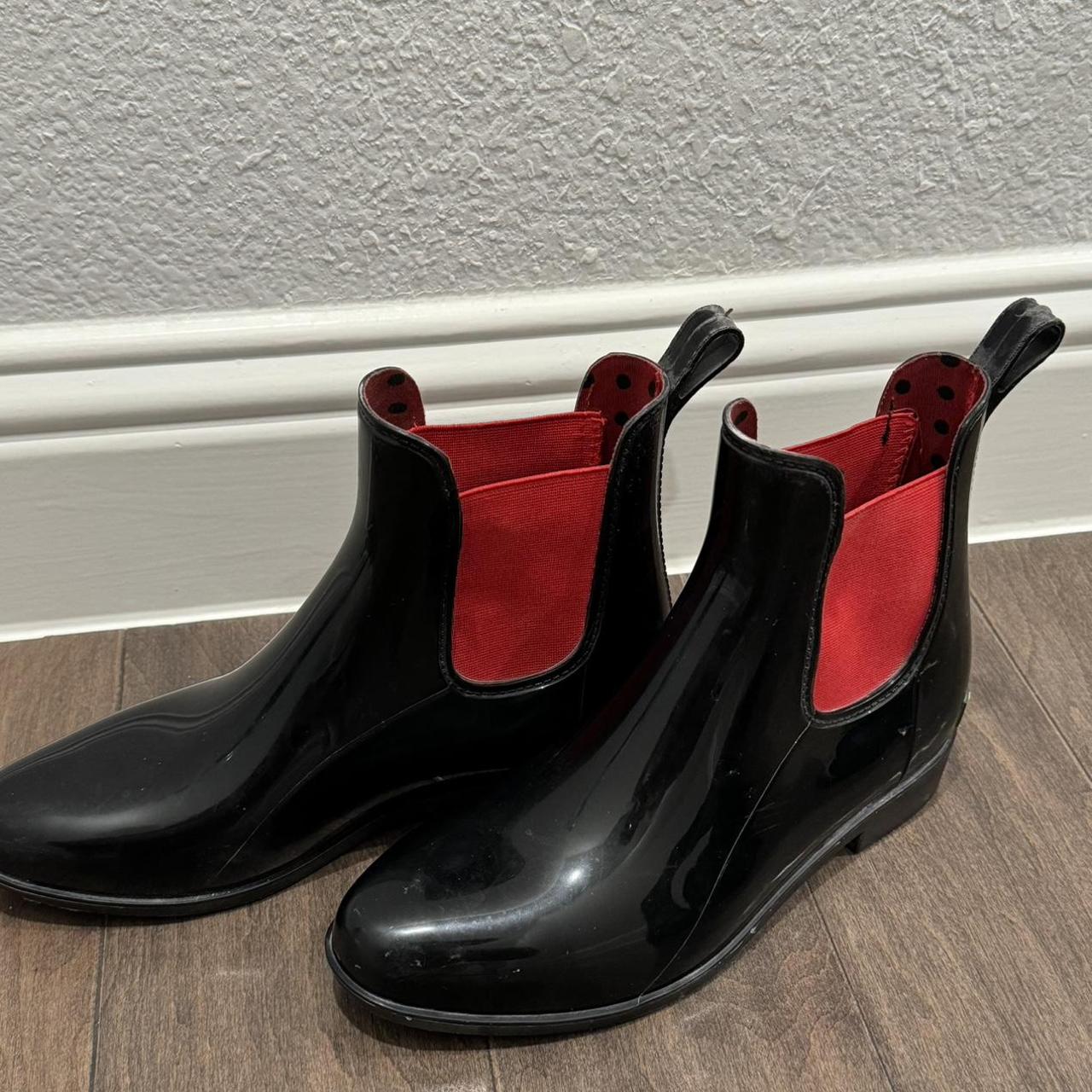 Ralph Lauren Black Rain Boots Size 8 rainboots