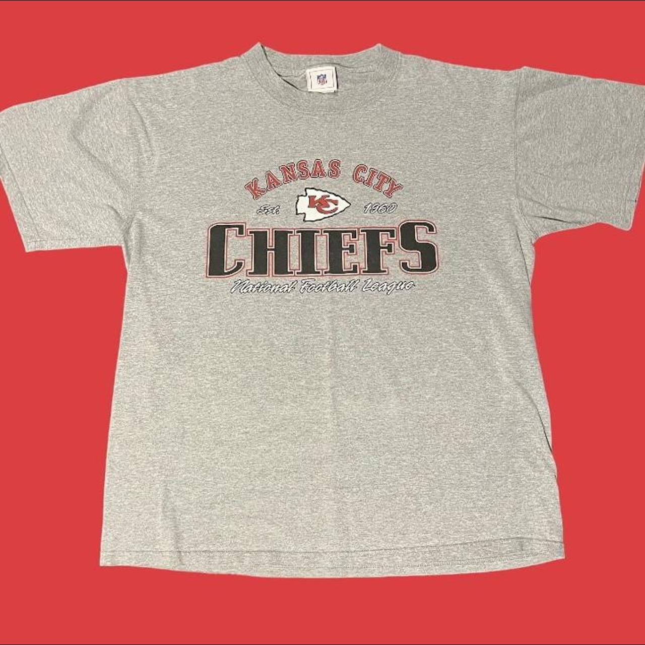 Grey dri fit Kansas City Chiefs t shirt Size: - Depop