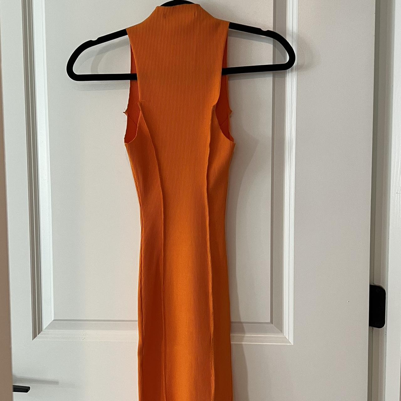 Naked Wardrobe Women's Orange Dress | Depop