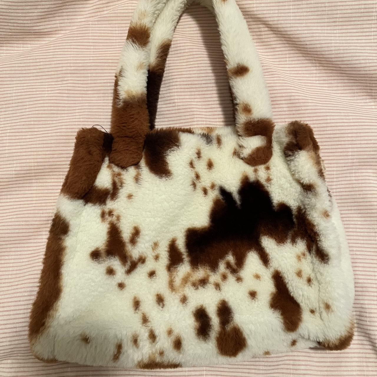 UO Faux Fur Leopard Print Shoulder Bag