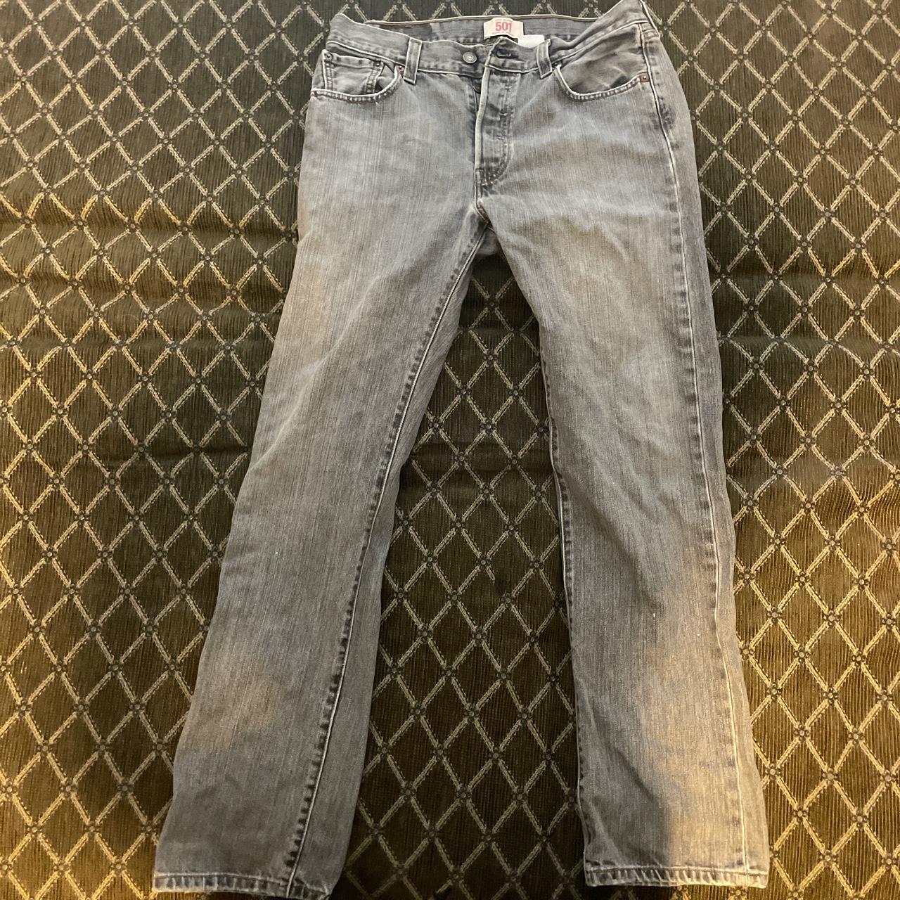 Levi’s 501 straight leg jeans grey size 30/32 few... - Depop