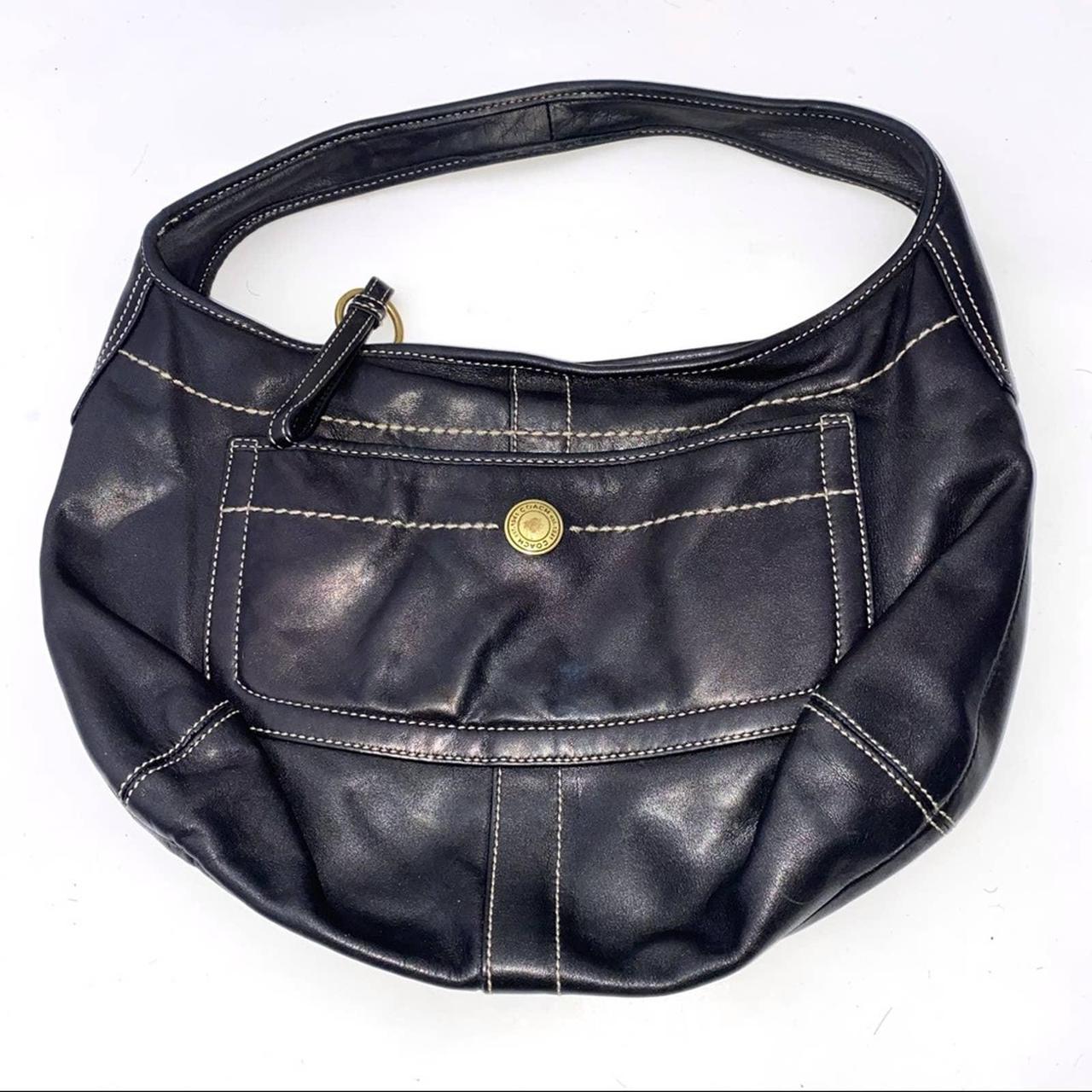 Coach Vintage Black Leather Hobo Handbag Shoulder | Depop