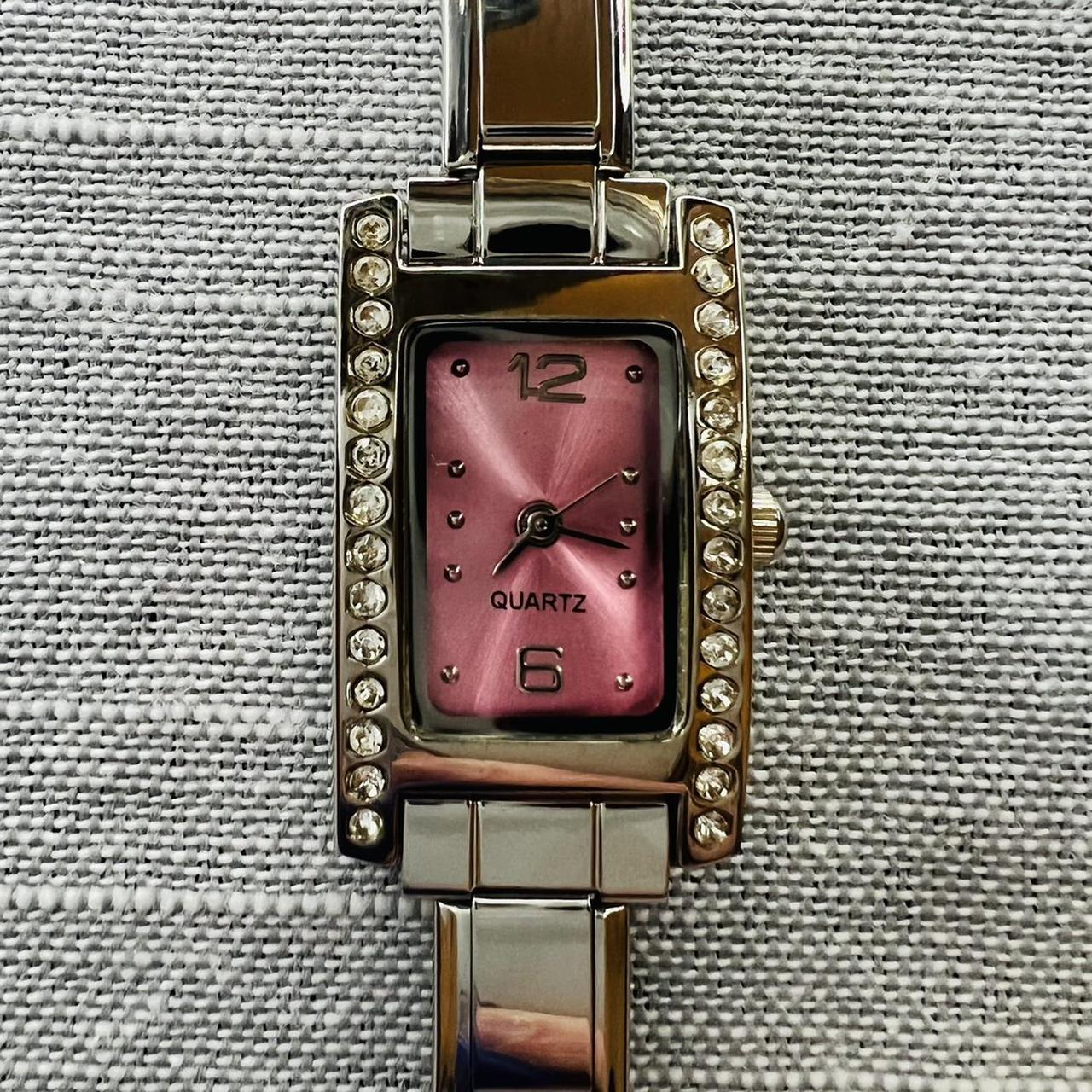 Women's Analogue Watch - Silver/Pink – Rectangula… - image 3