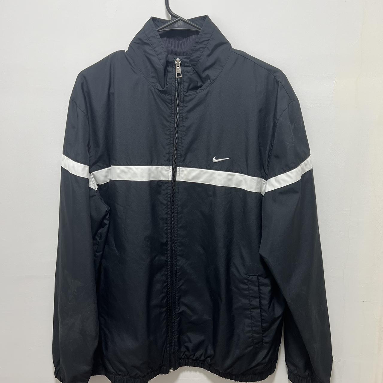 Nike Black & White Windbreaker Jacket Men’s... - Depop