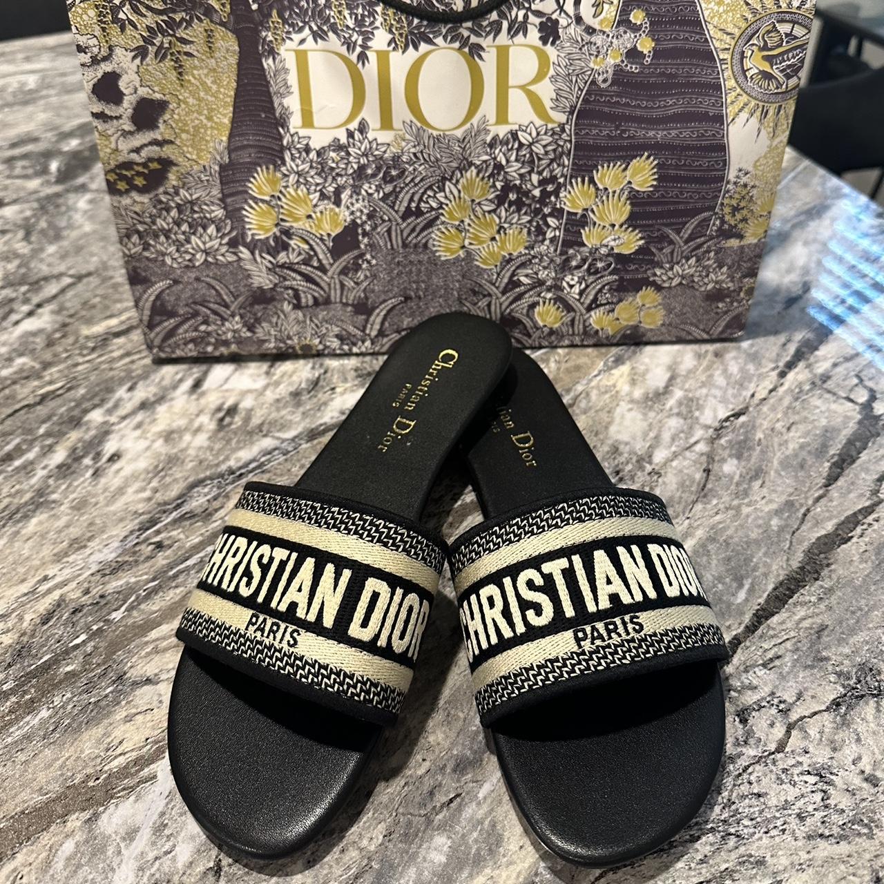Christian Dior Women's Slides | Depop
