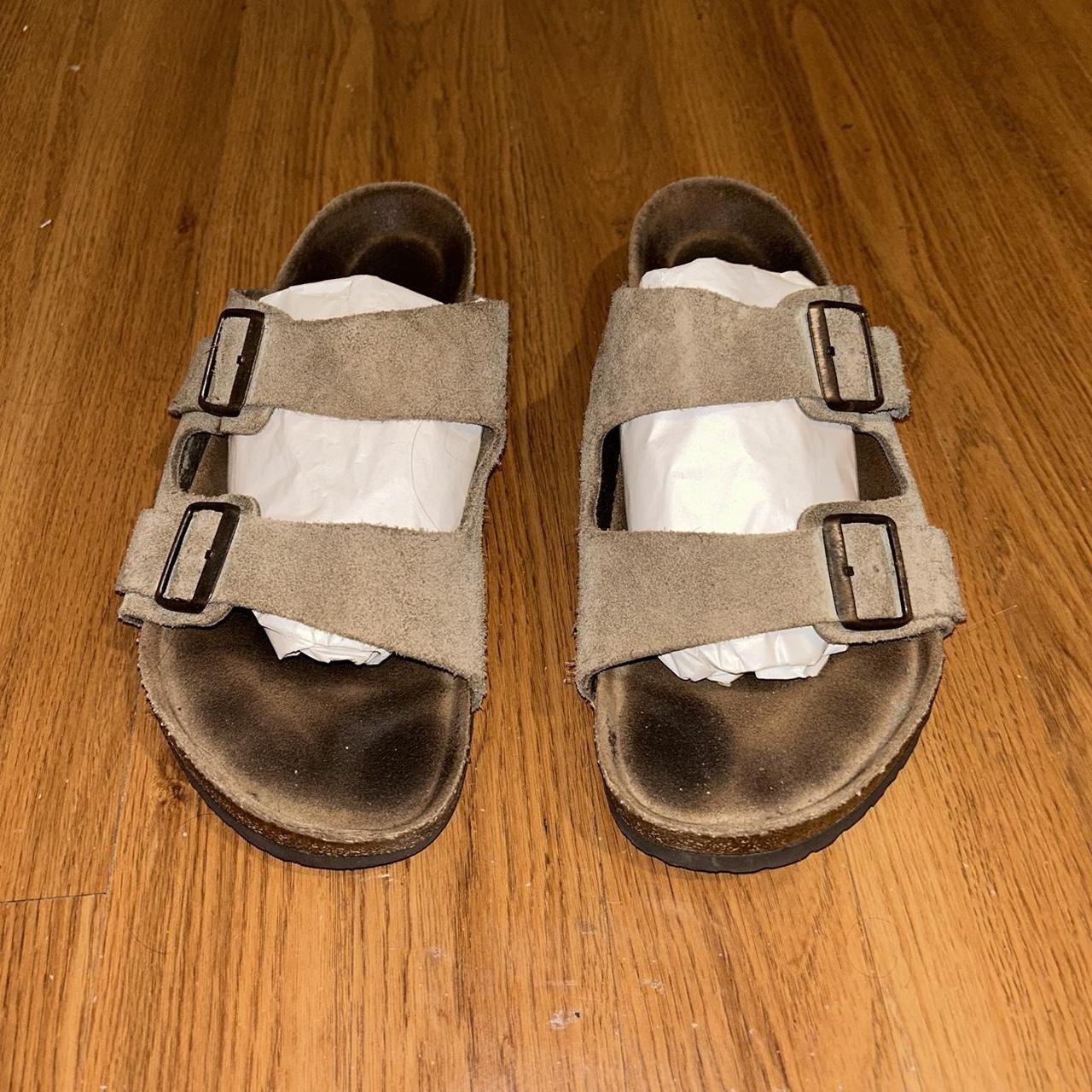 Men’s suede Birkenstock sandals size 44 (1111.5)... Depop