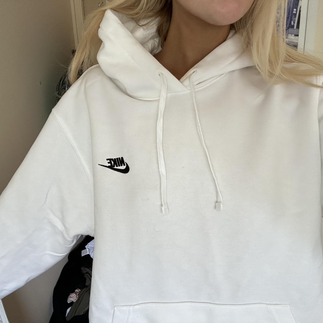 ladies white nike hoodie