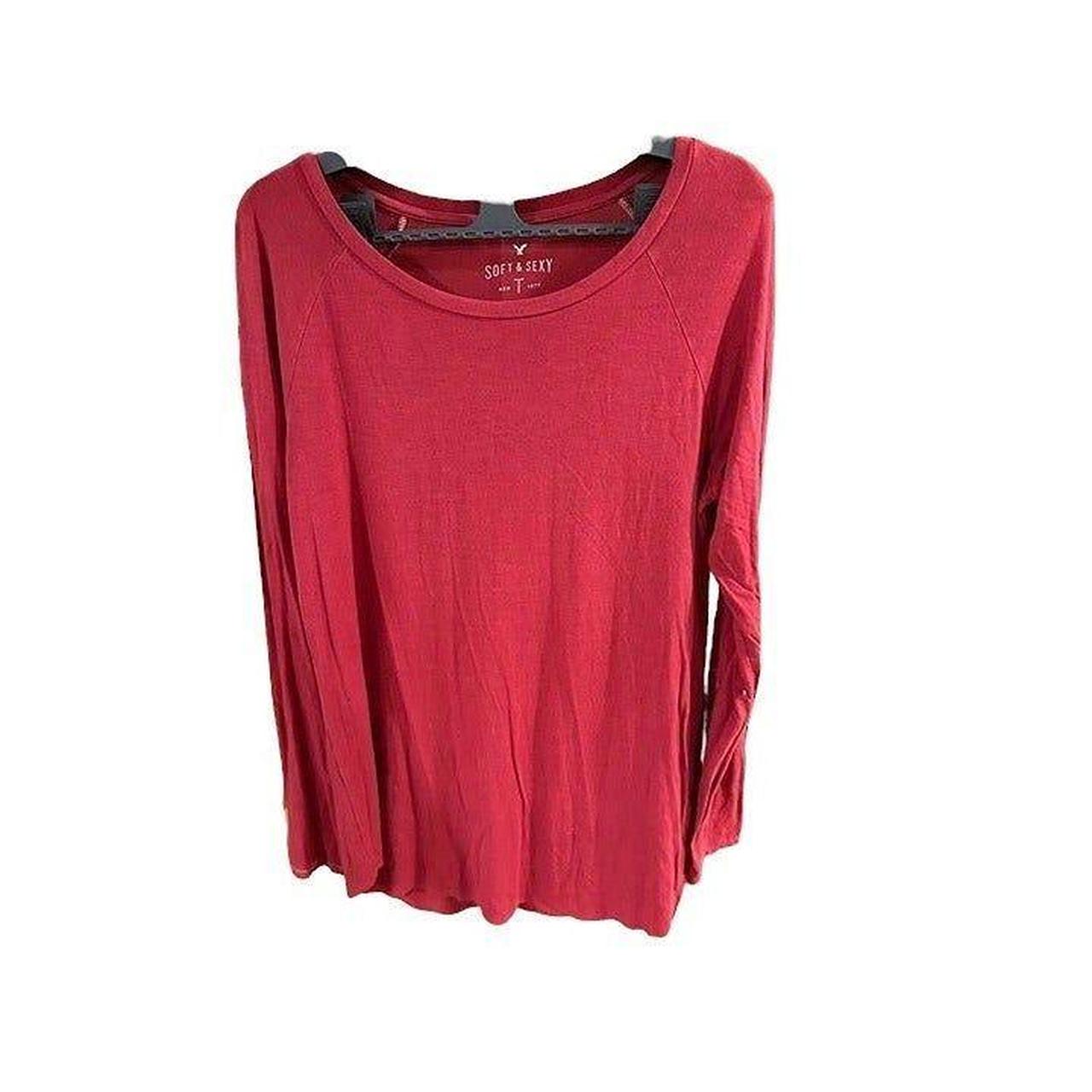 AMERICAN EAGLE red soft sexy long sleeve top SIZE. Depop