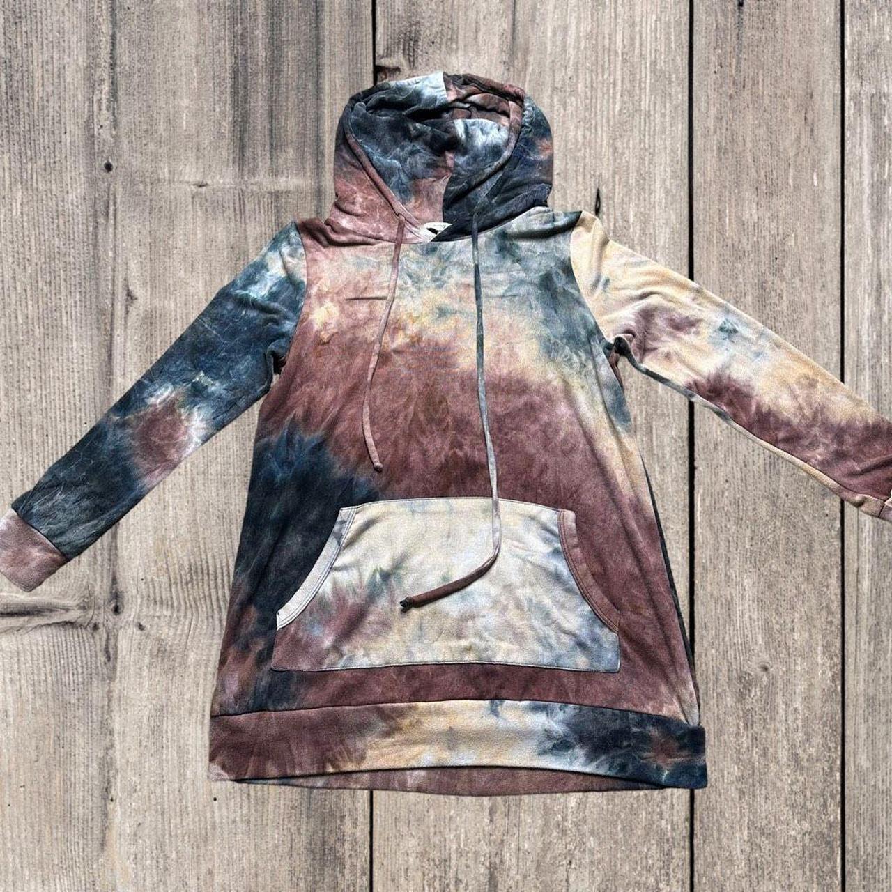 Tie dye drawstring store hoodie