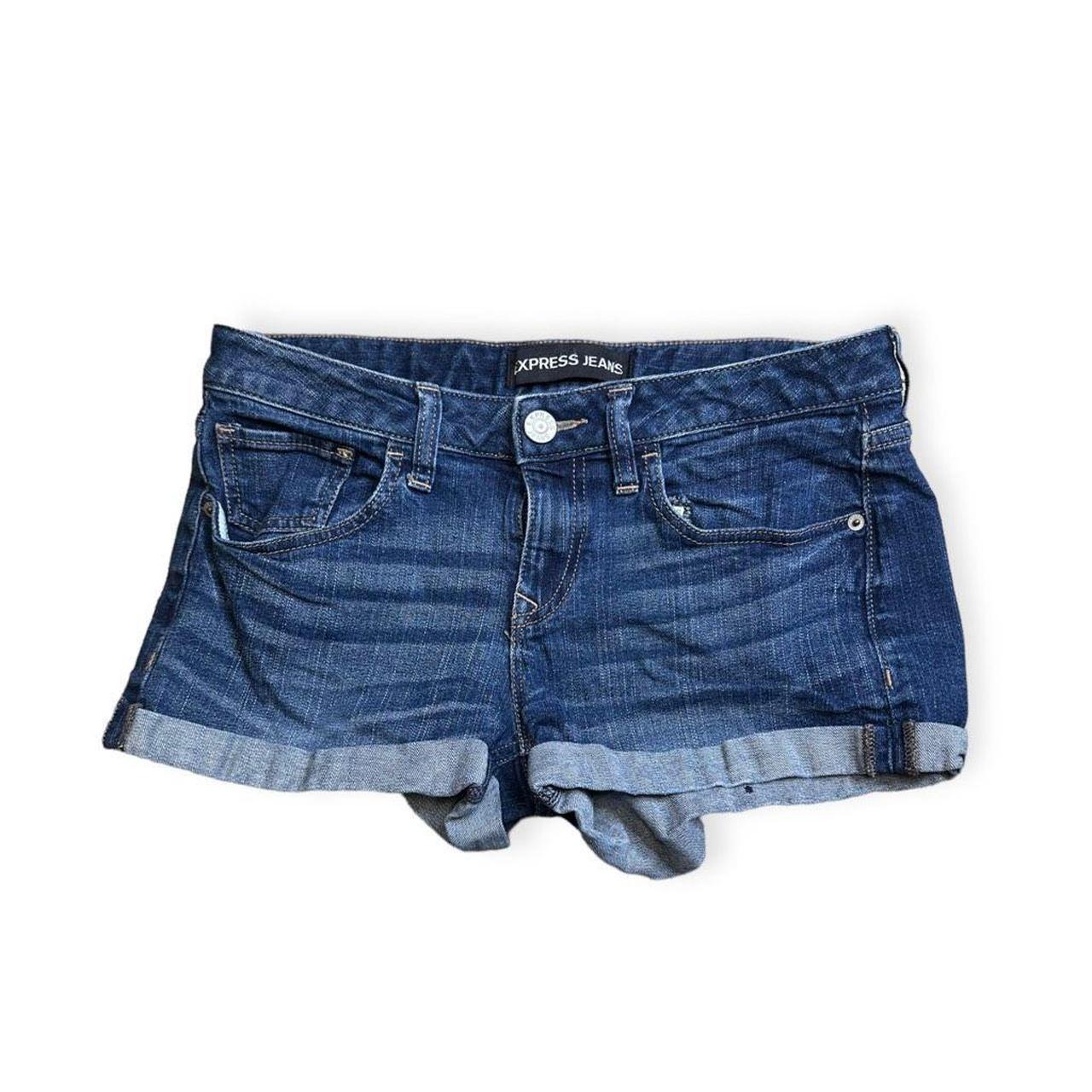 Express Jeans Women's Blue Relaxed Low Rise Cuffed... - Depop