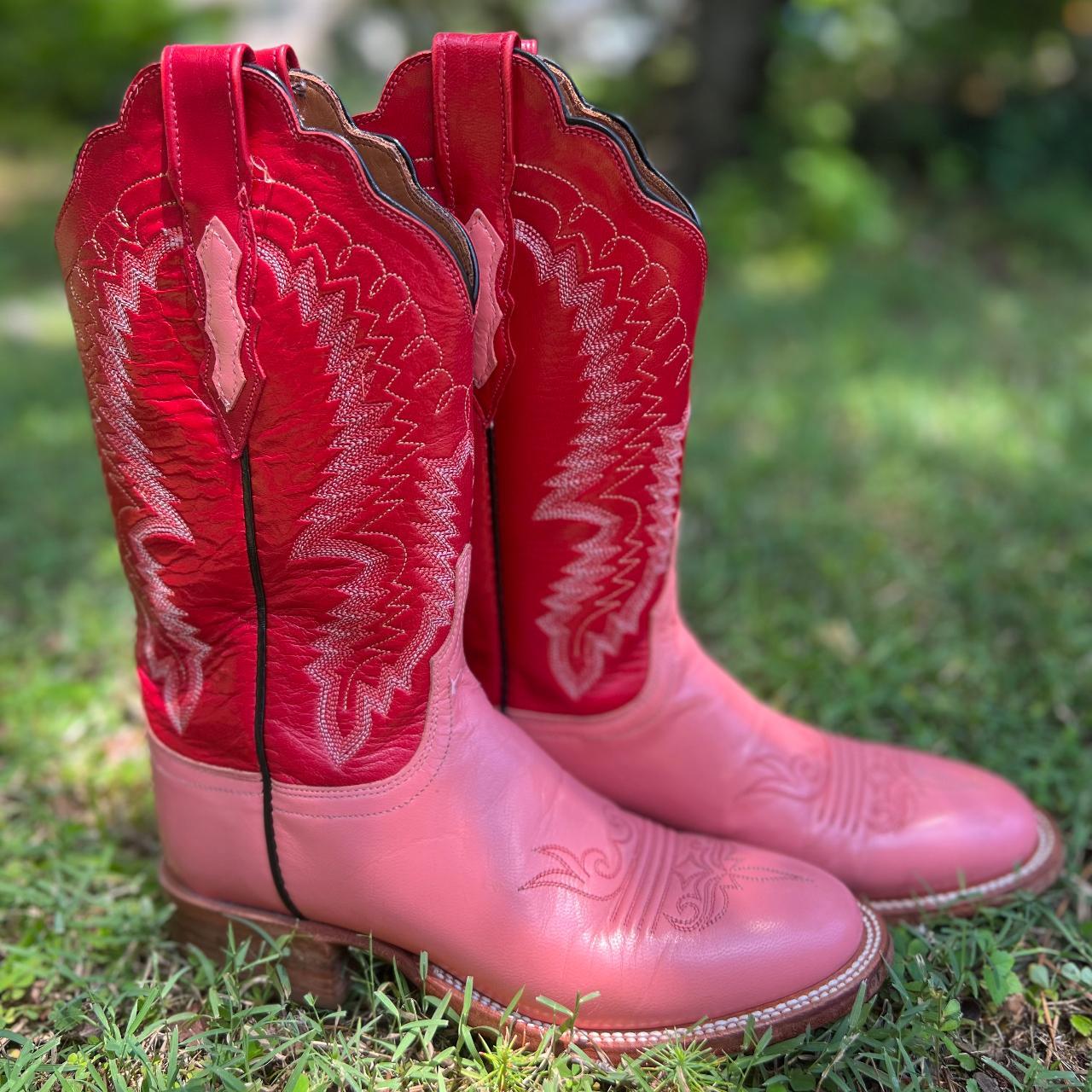 Pink clearance lucchese boots