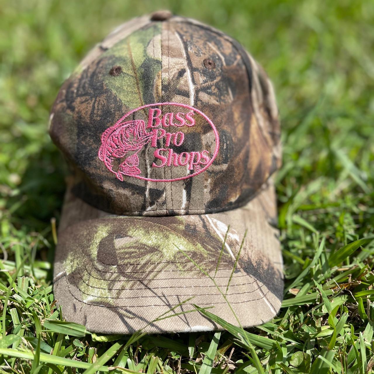 Camo & Hot pink Bass Pro Shop Hat Realtree style... - Depop