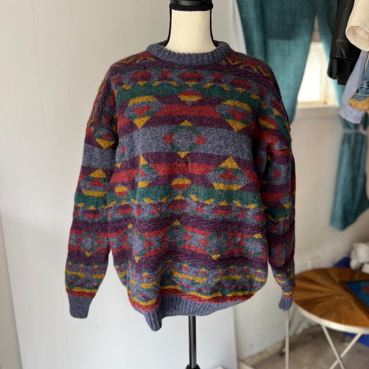 Vintage 80s Antartex Wool Grandpa Sweater Adorable... - Depop