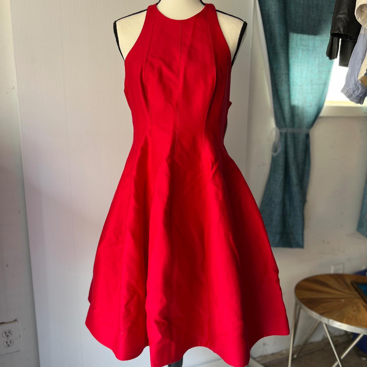 Halston heritage red dress best sale