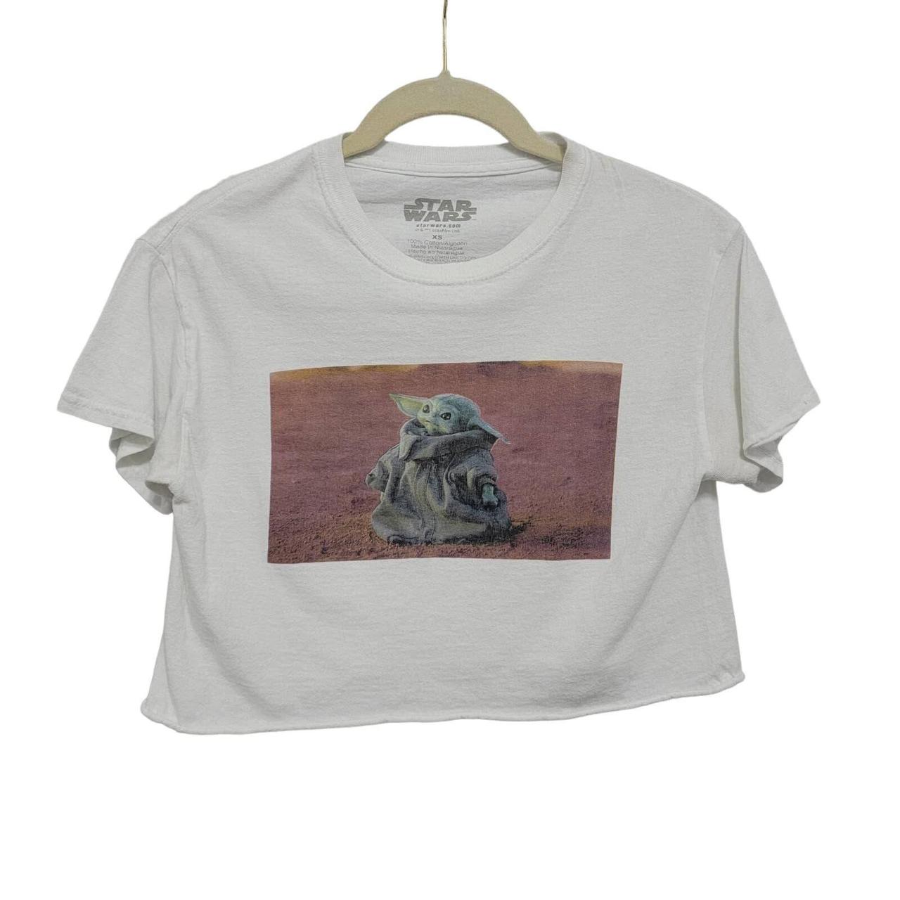 609- A cute baby Yoda crop tee shirt in size XS. A... - Depop