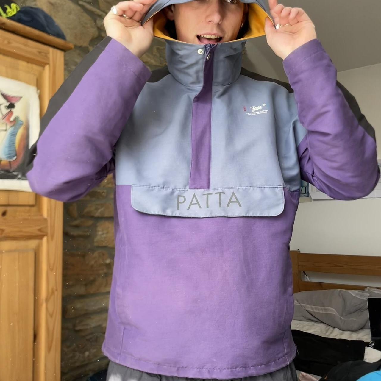 Patta SES Smock jacket, Plum. Half zip shell.... Depop