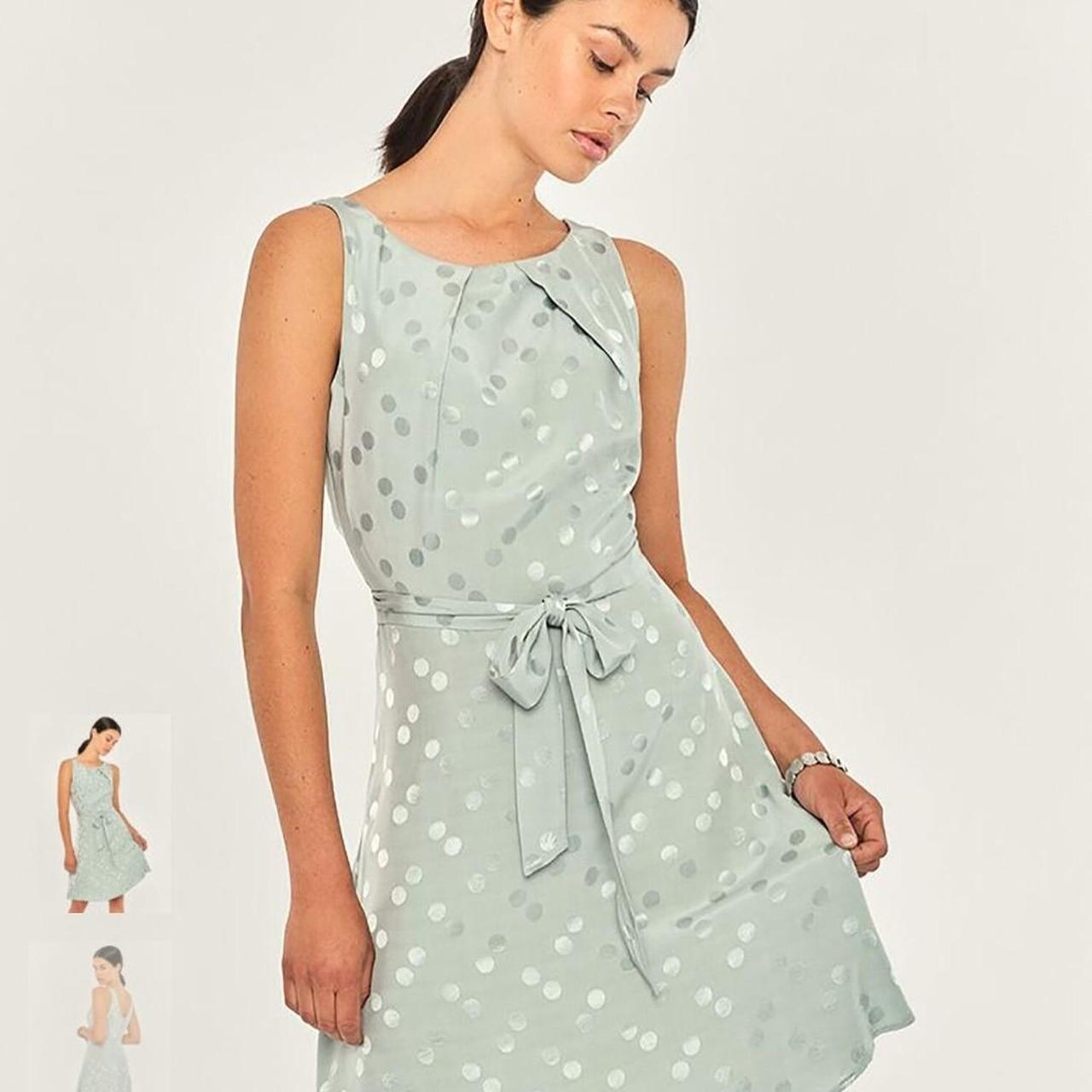 Apricot mint green spot occasion dress BNWT Depop