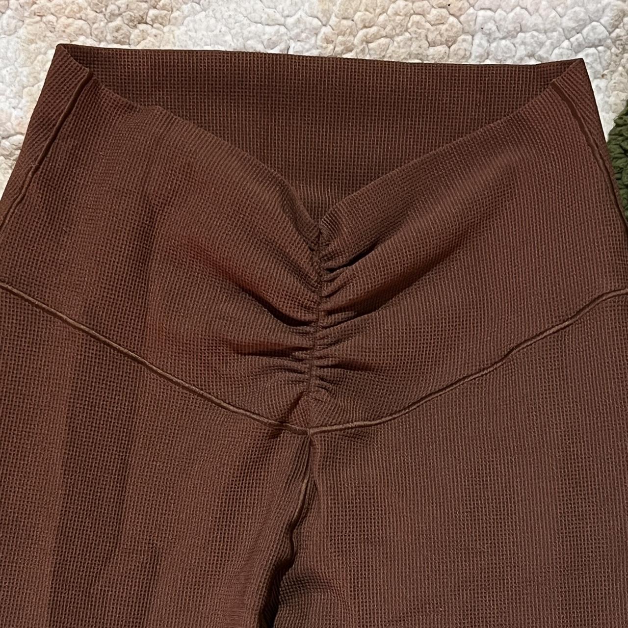 Offline by Arie - Flare brown leggings with scrunch. - Depop