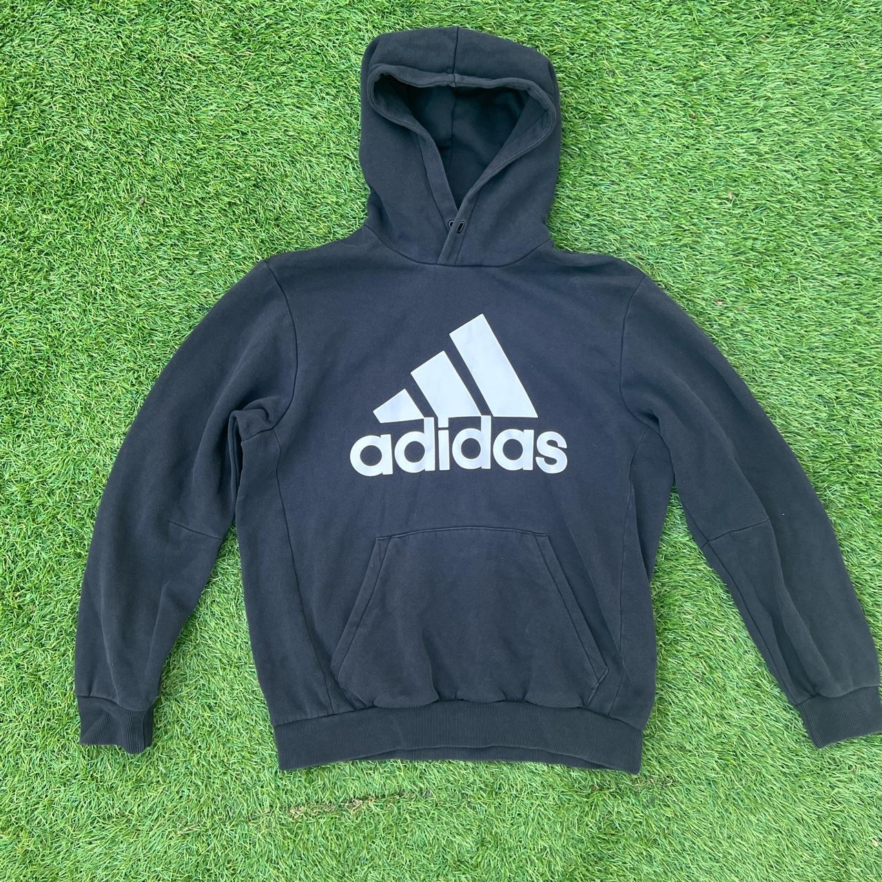 Adidas Black Hoodie - Tagged Medium - Good Quality -... - Depop