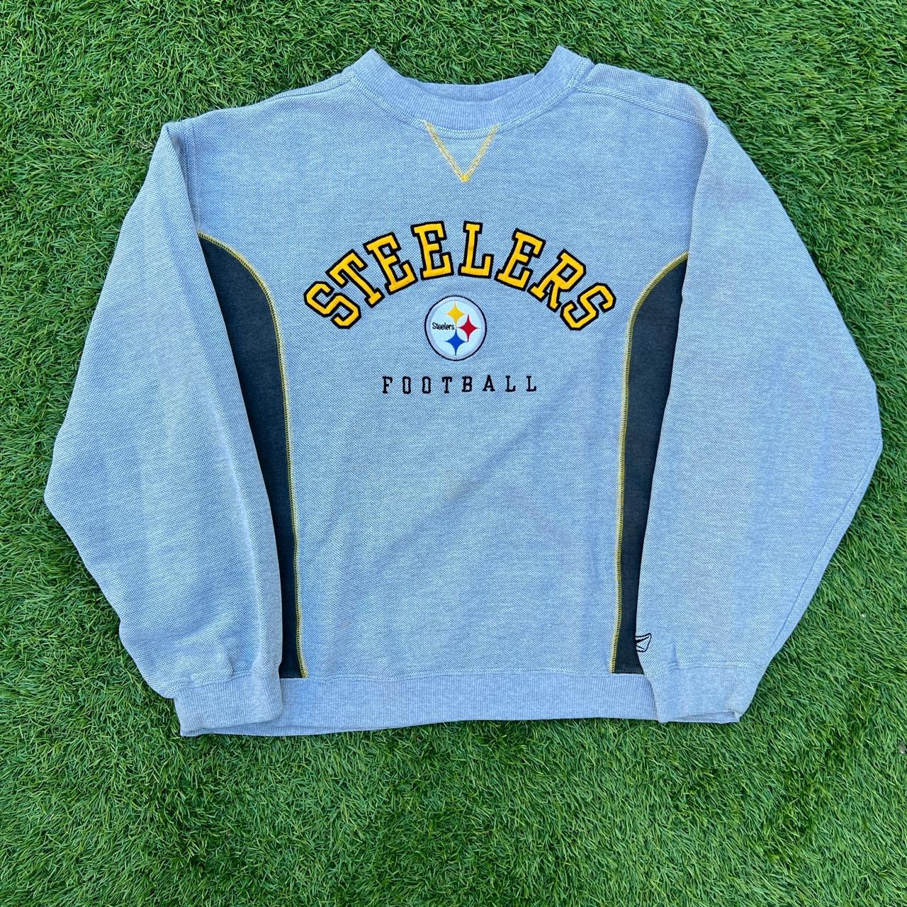 VINTAGE REEBOK STEELERS SWEATSHIRT - Tagged medium - Depop