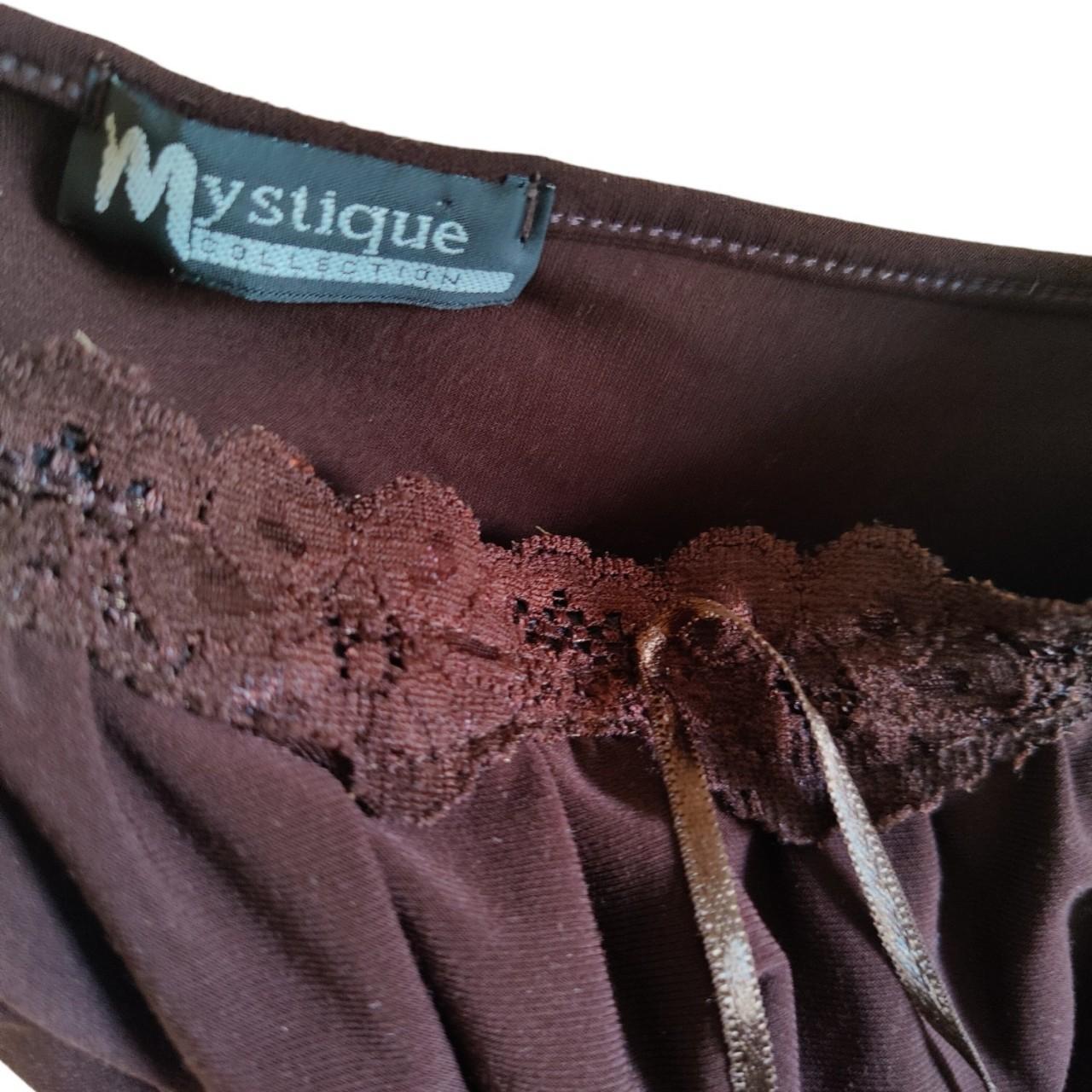 Vintage dark burgundy spaghetti strap ruched top... - Depop