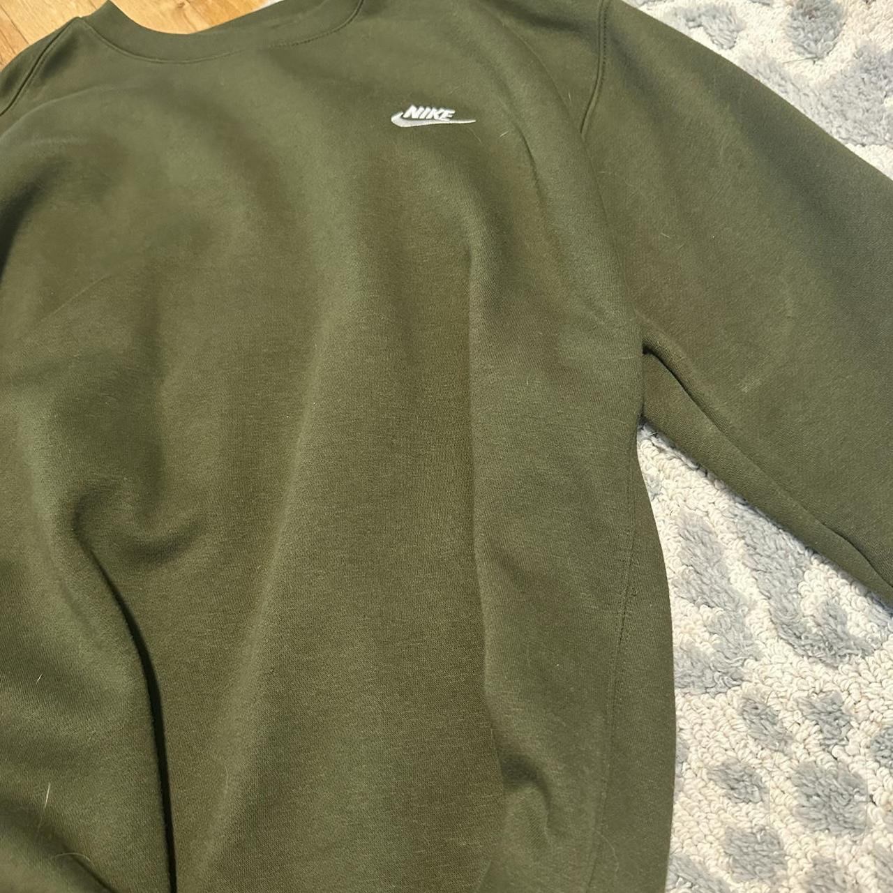 army green nike crewneck