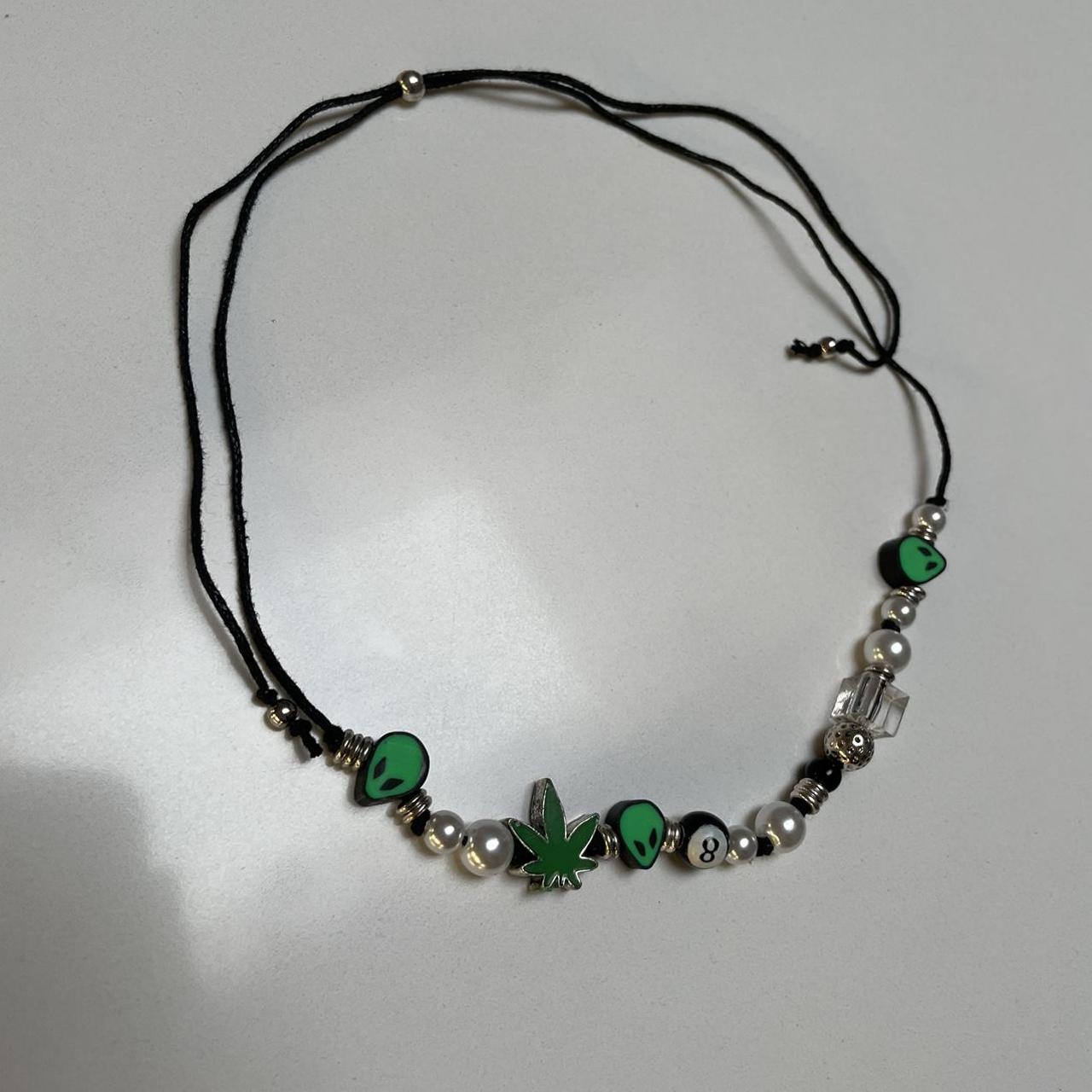 HANDMADE y2k 90s inspired rainbow beaded necklace -... - Depop