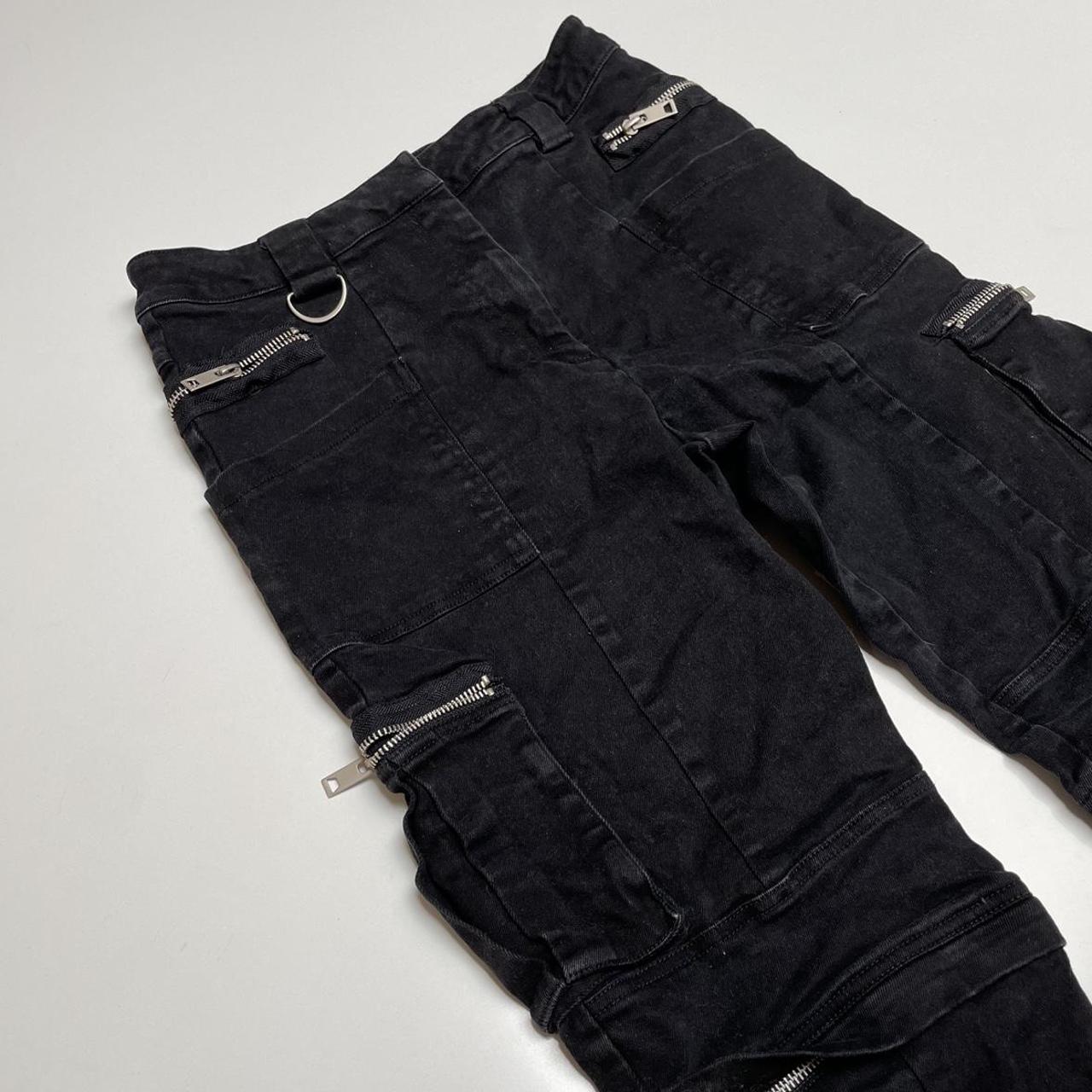 Men's Punk black zipper skinny jeans Zippers have - Depop
