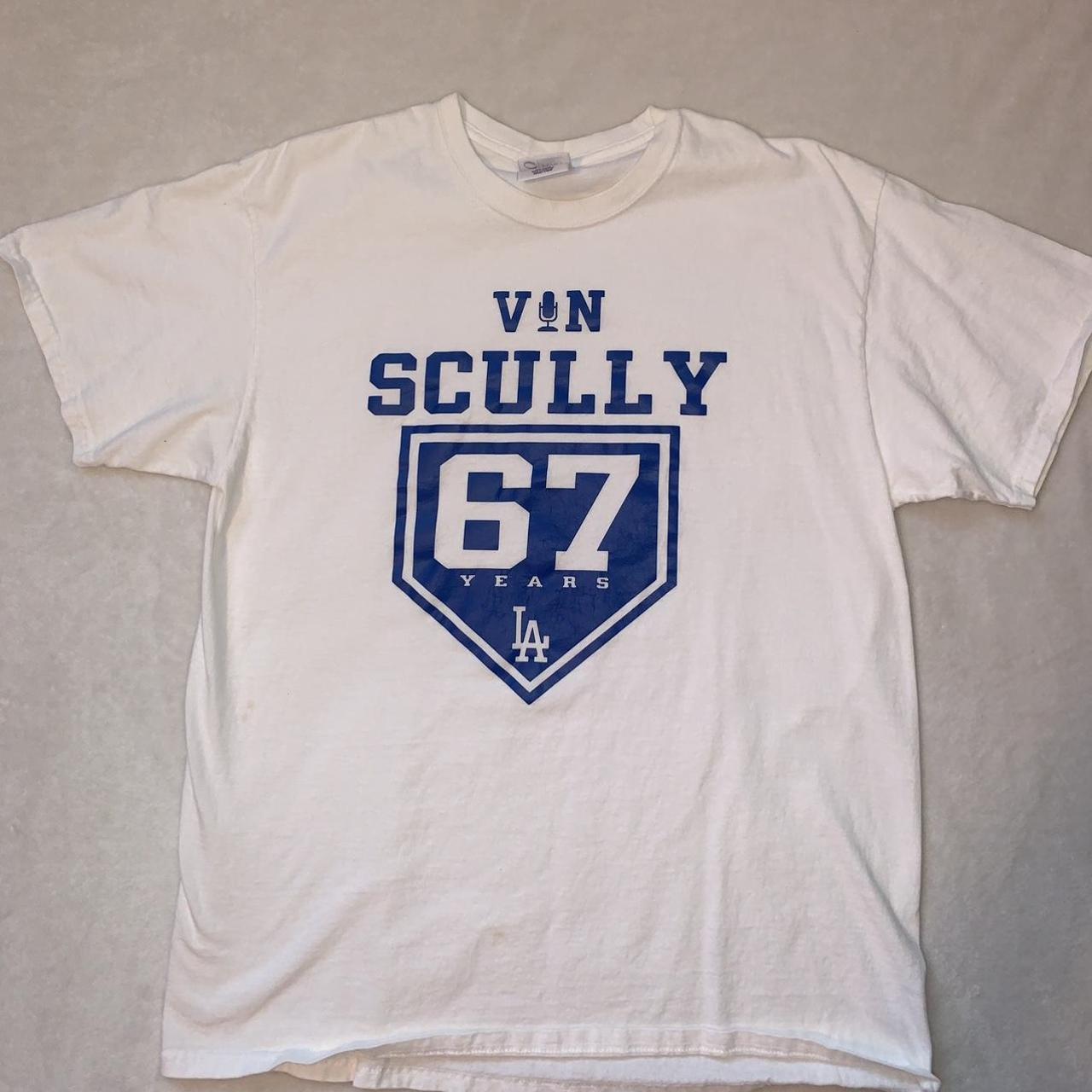 DODGERS Vin Scully T shirt White