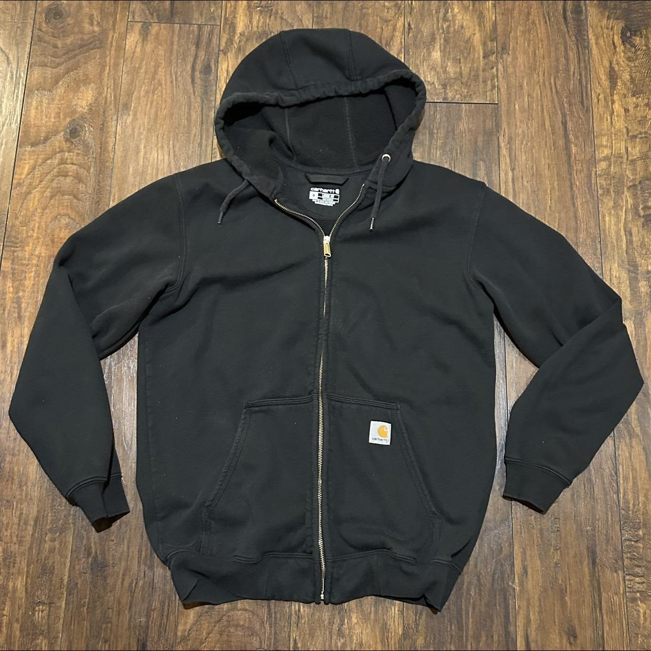 Carhartt Men's Black Hoodie Depop