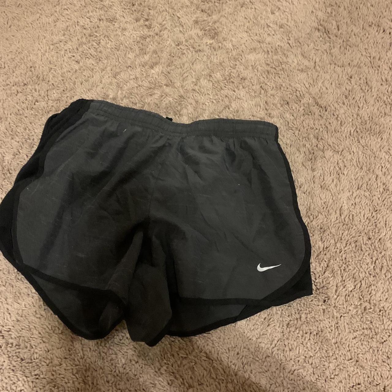 grey Nike Dri-Fit shorts Large (kids) Worn a... - Depop