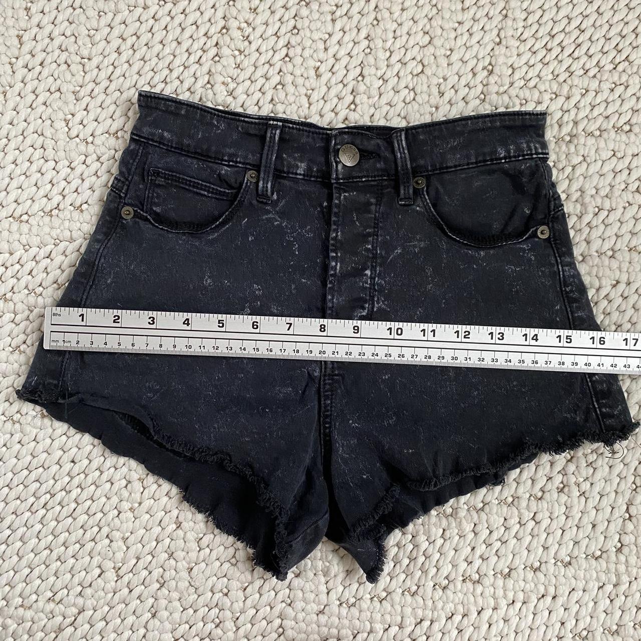 Guess Black Cheeky Denim Shorts Size 24 super cute | Depop