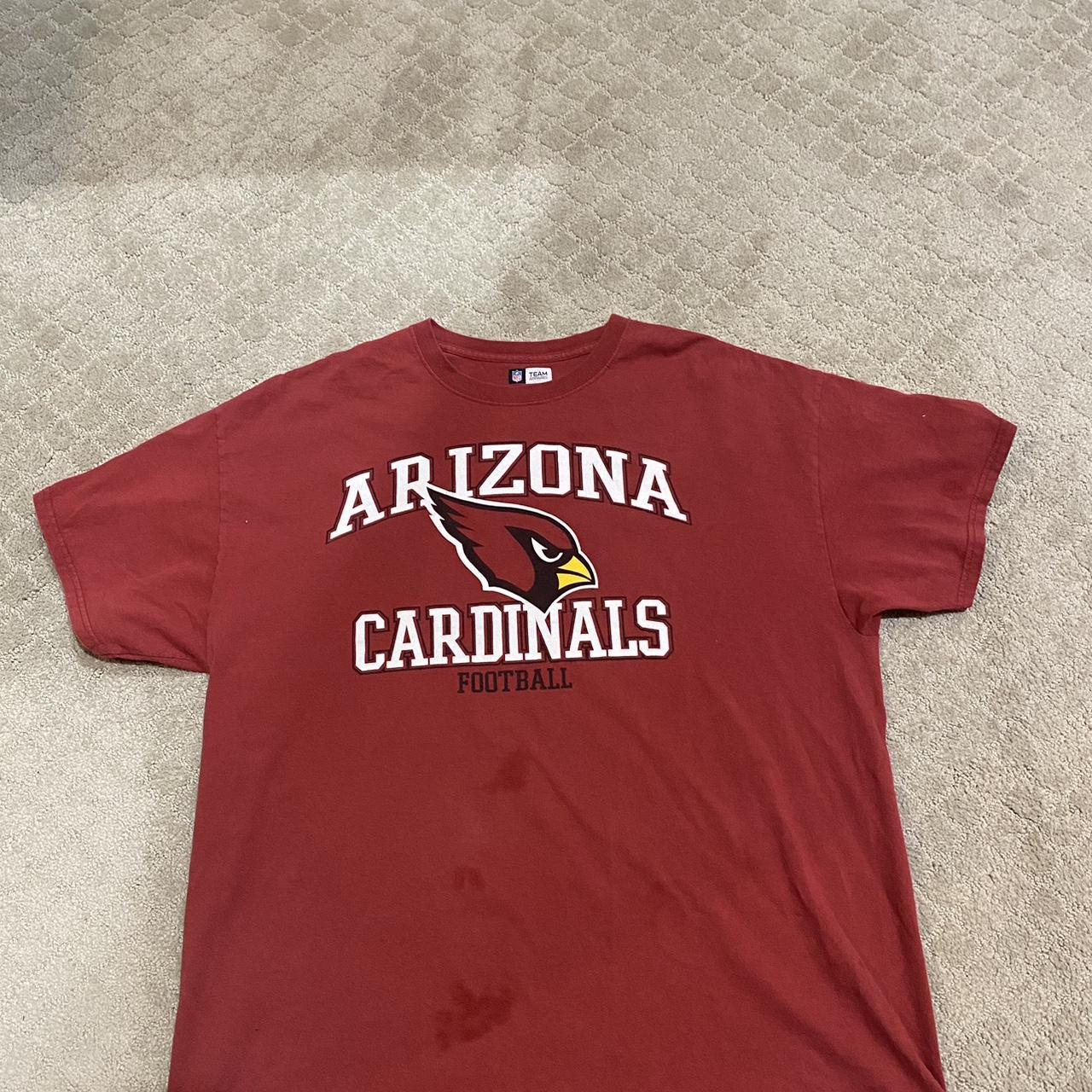 XL red Arizona Cardinals shirt, slight staining on... - Depop