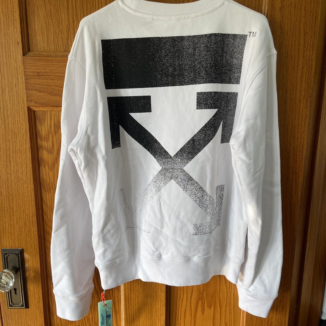 White diag arrows sales sweatshirt