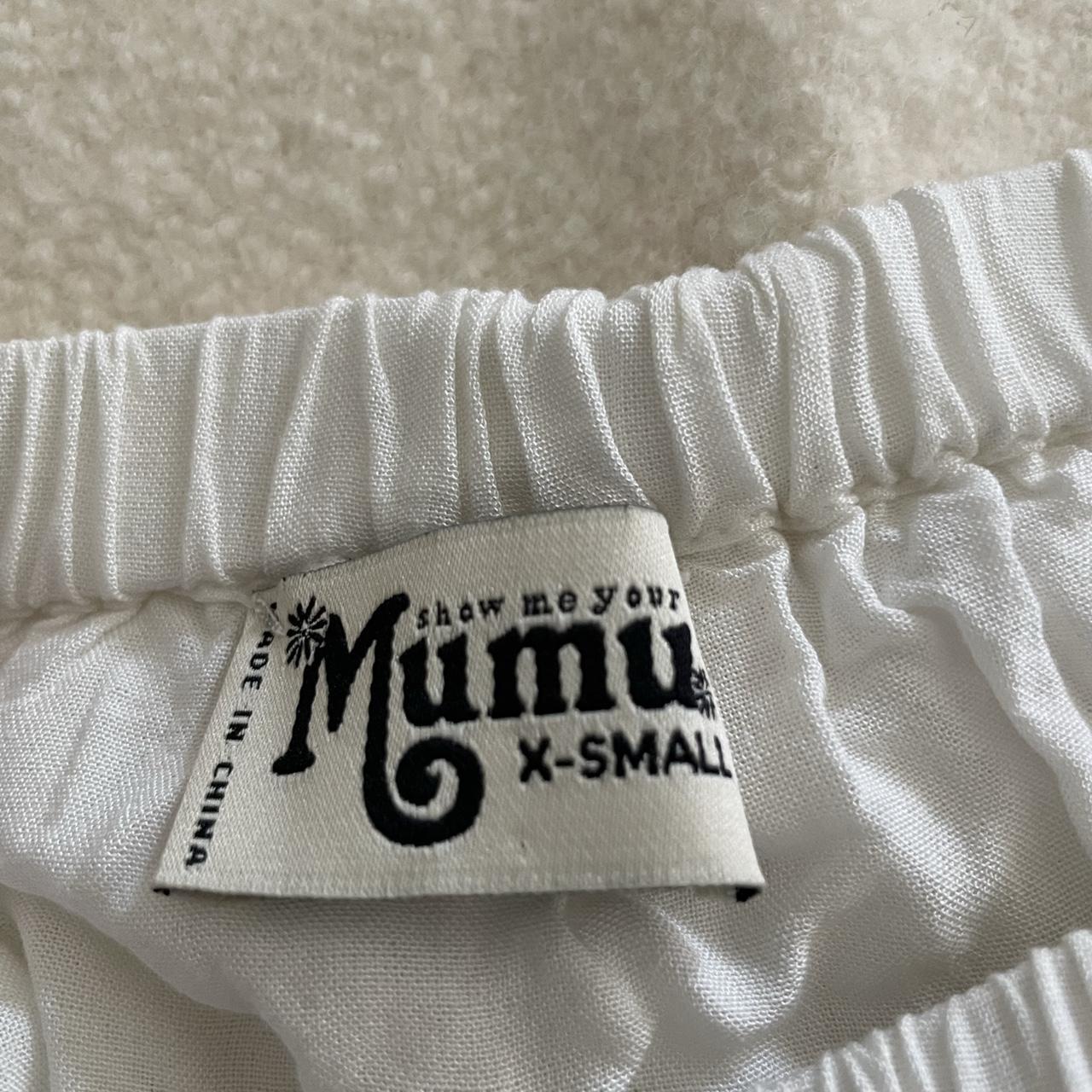 Show Me Your Mumu Women's Blue And White Crop-top 