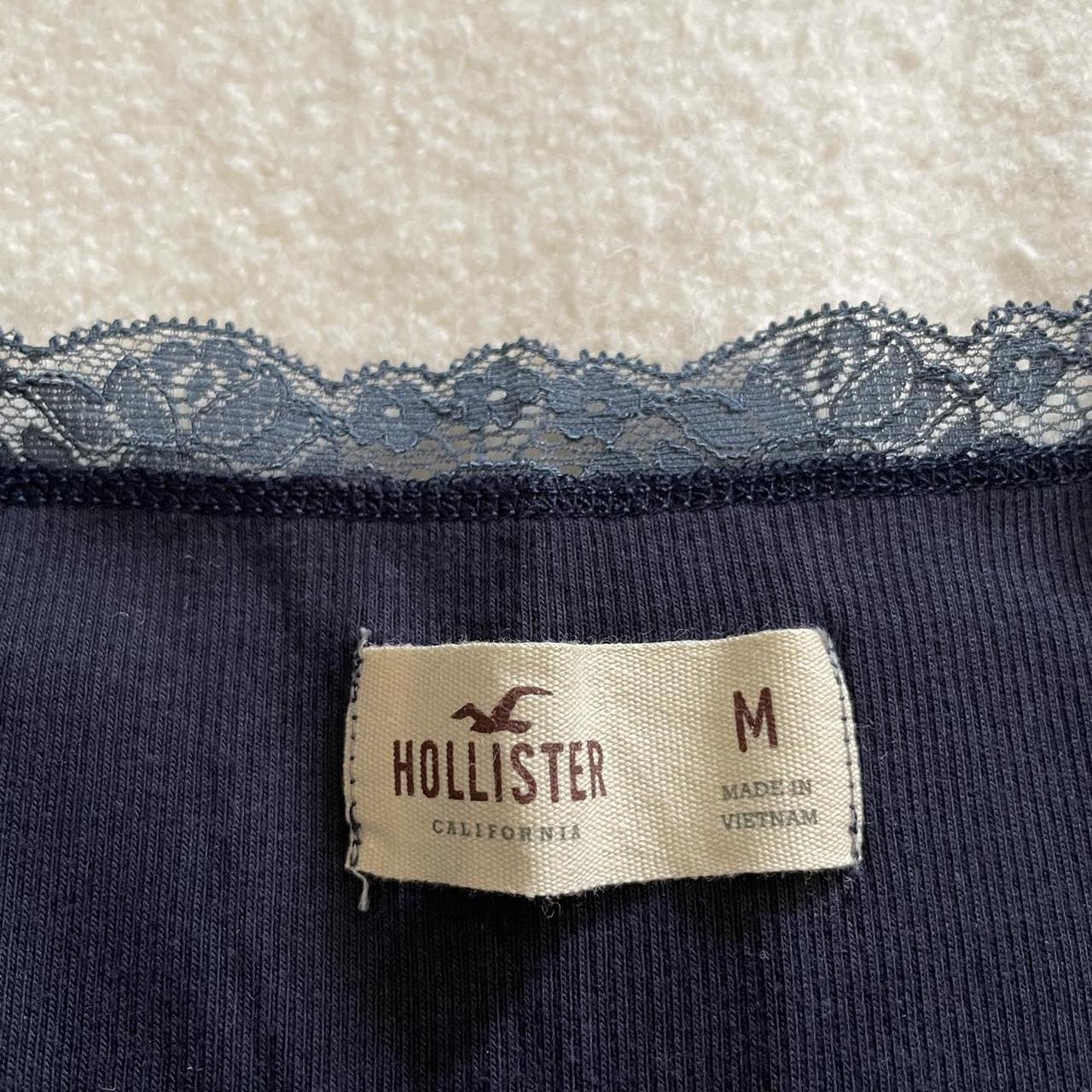 Hollister Co. Women's Blue and Navy Vest Depop