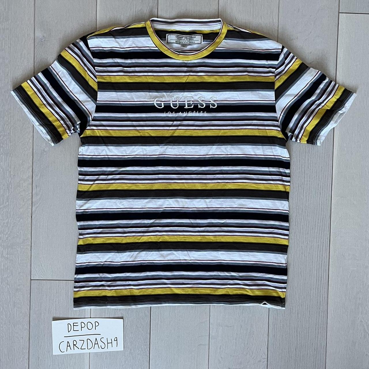 Guess ashton striped tee best sale