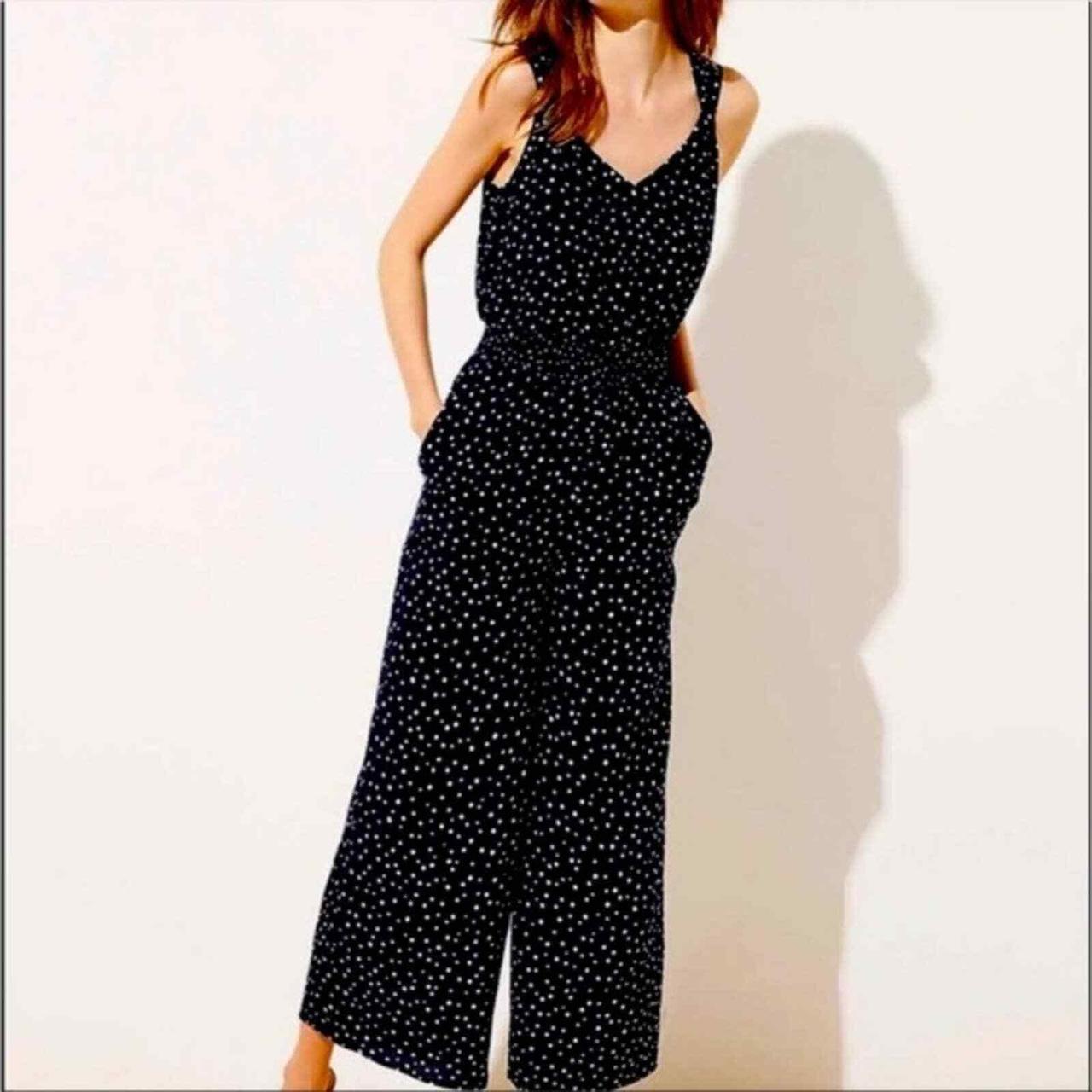 Polka dot jumpsuit loft on sale