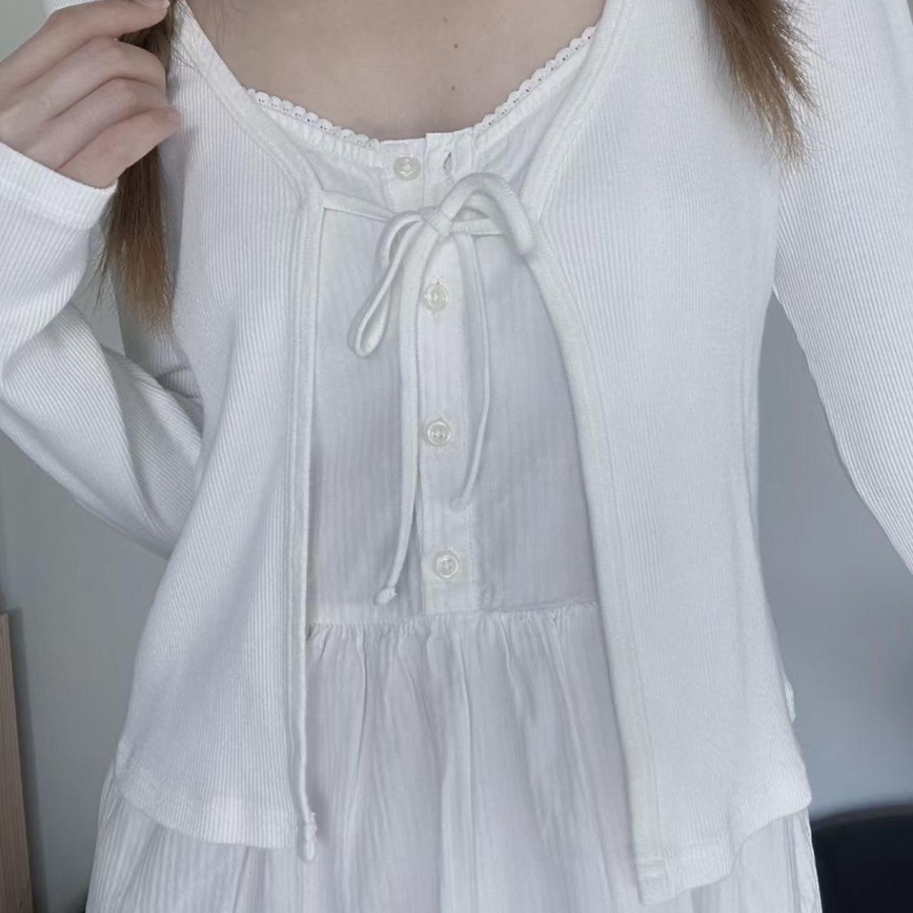 Brandy Melville Tianna white cotton summer... Depop