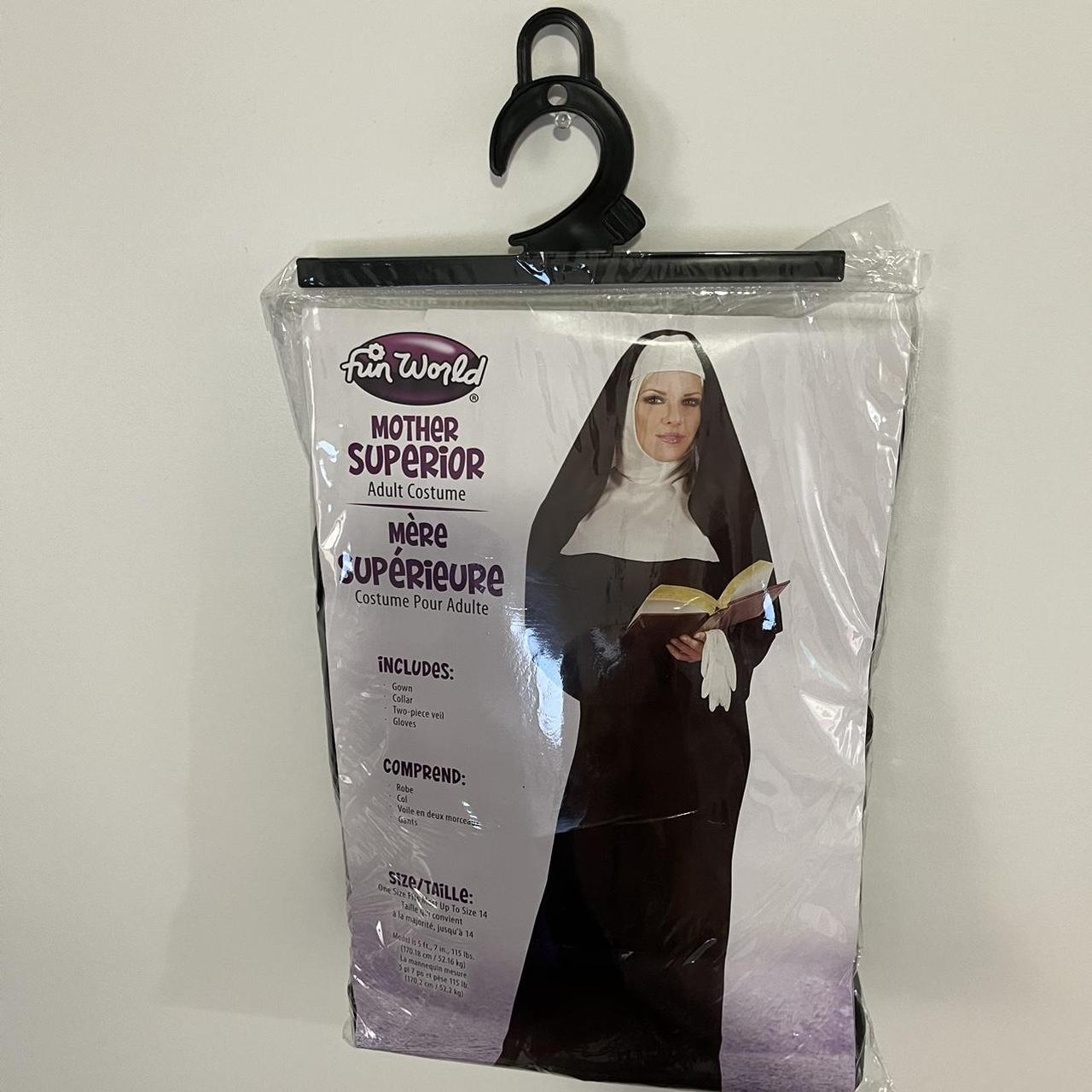 The Nun Costume - comes with the mask, neck thing, - Depop