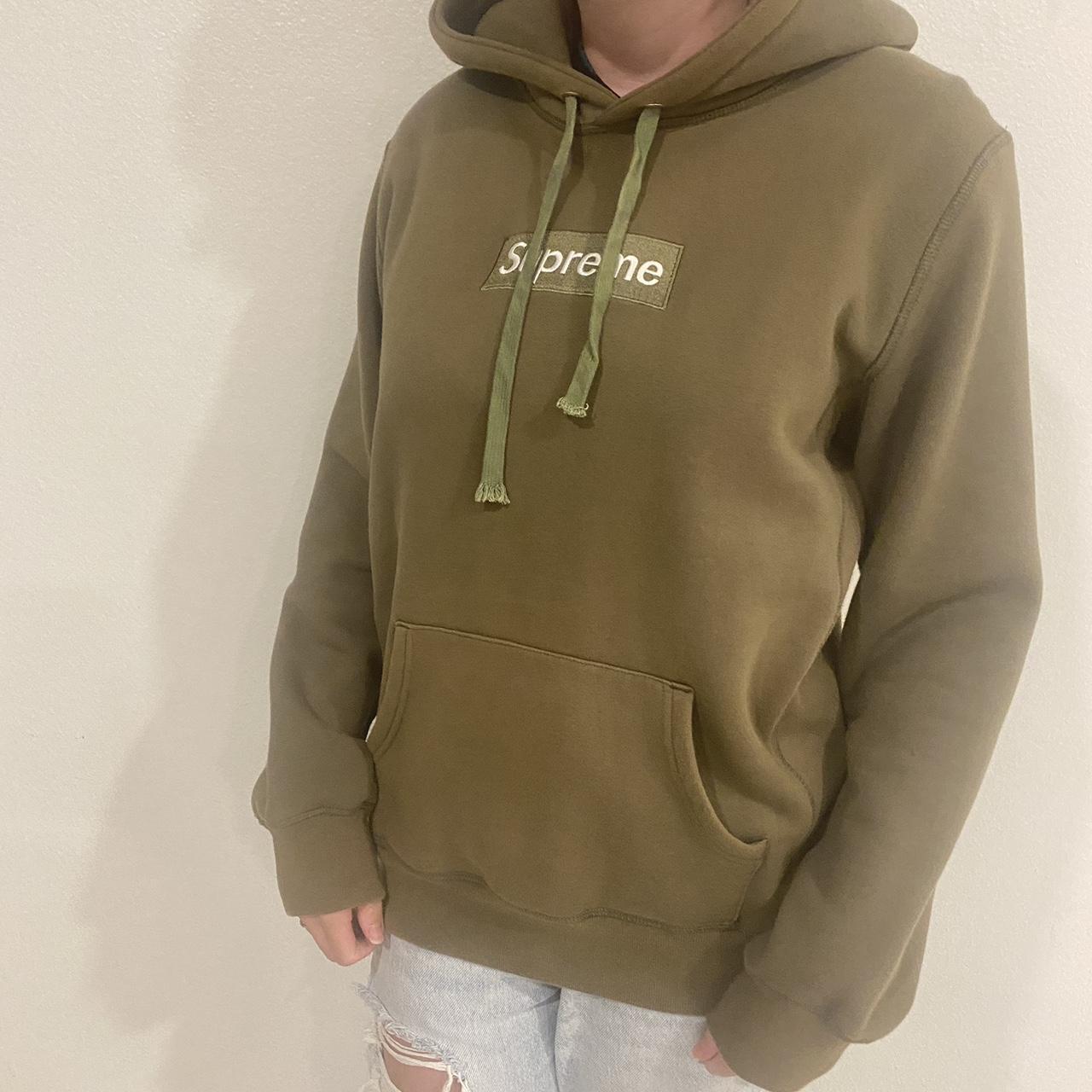 Supreme hoodie best sale olive green