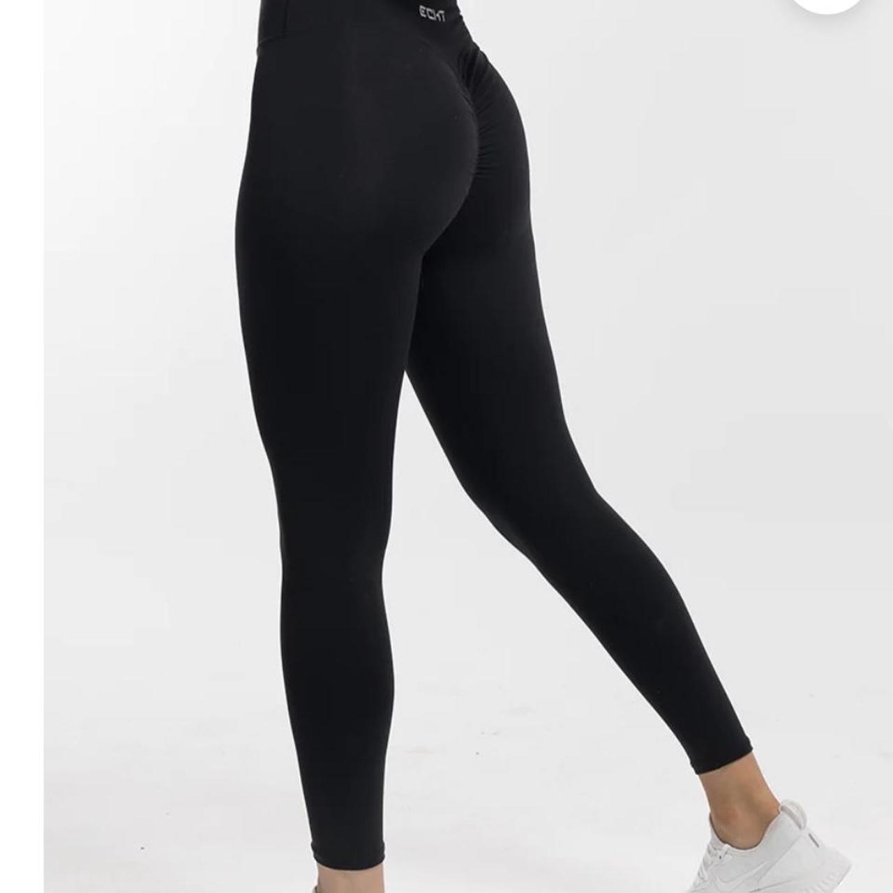 Echt leggings, scrunched, blue grey Depop