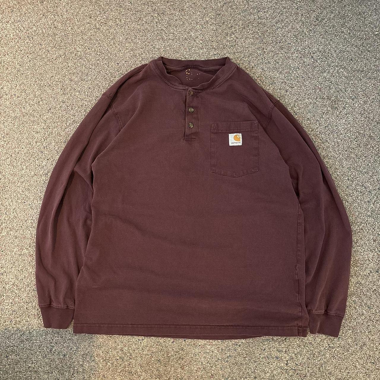 Burgundy Carhartt long sleeve ‼️ Open to offers... Depop