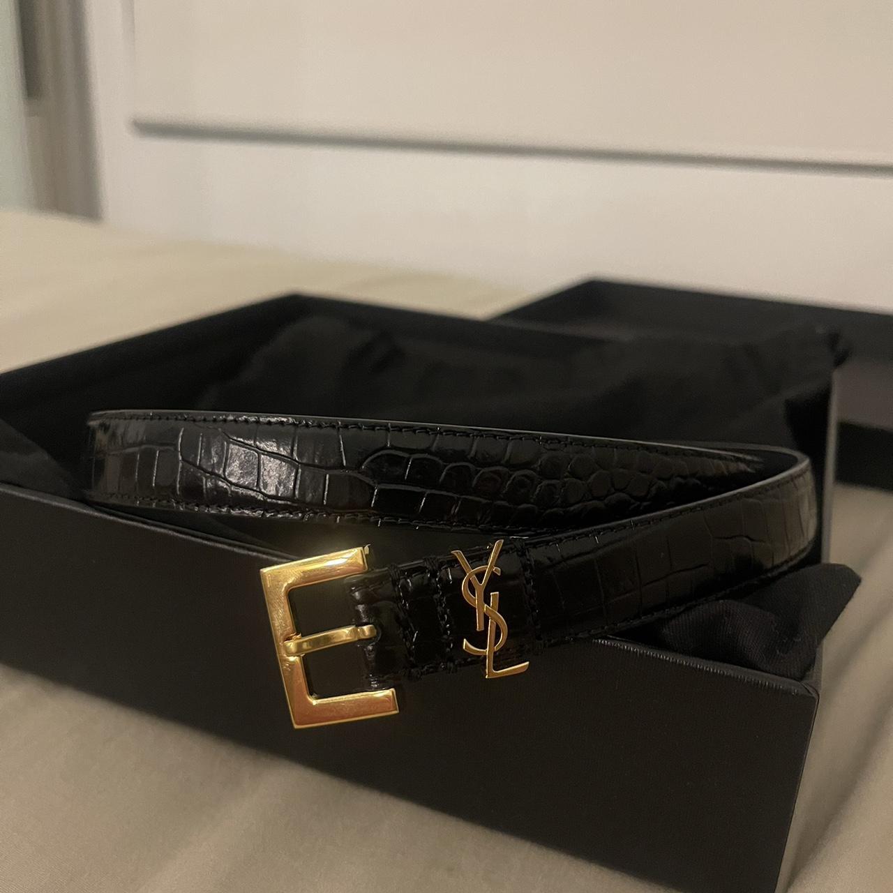 CASSANDRE THIN BELT WITH SQUARE BUCKLE IN... - Depop