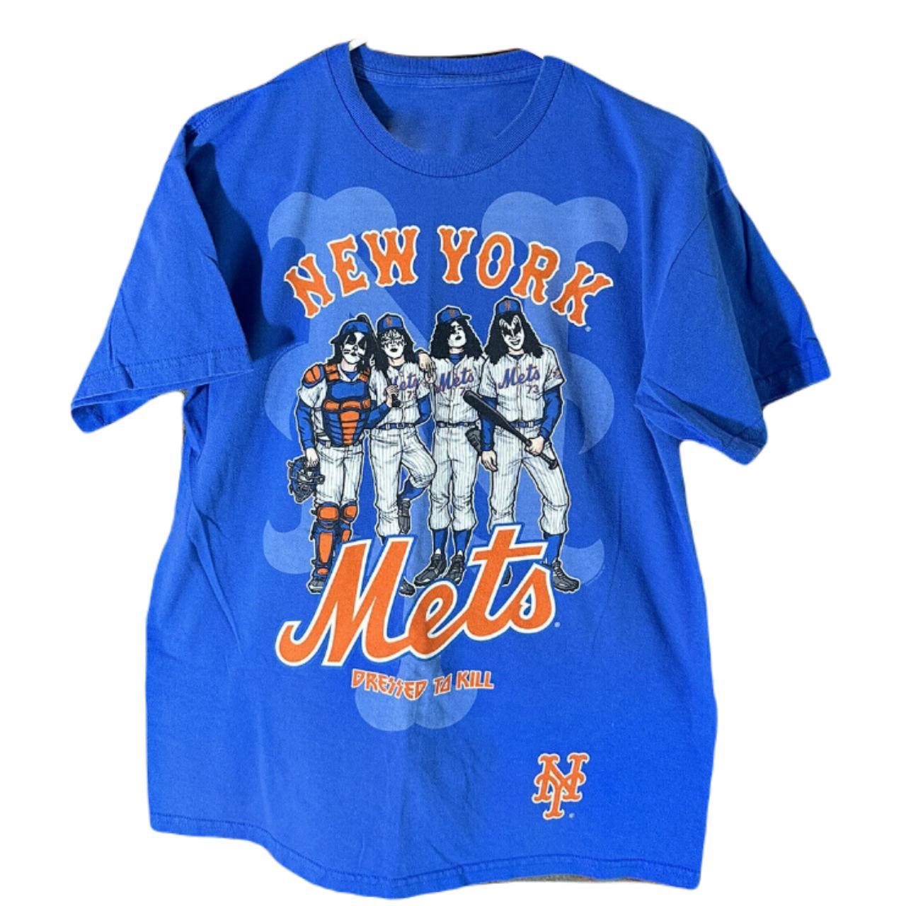 Kiss New York Mets Dressed to Kill Blue T-Shirt